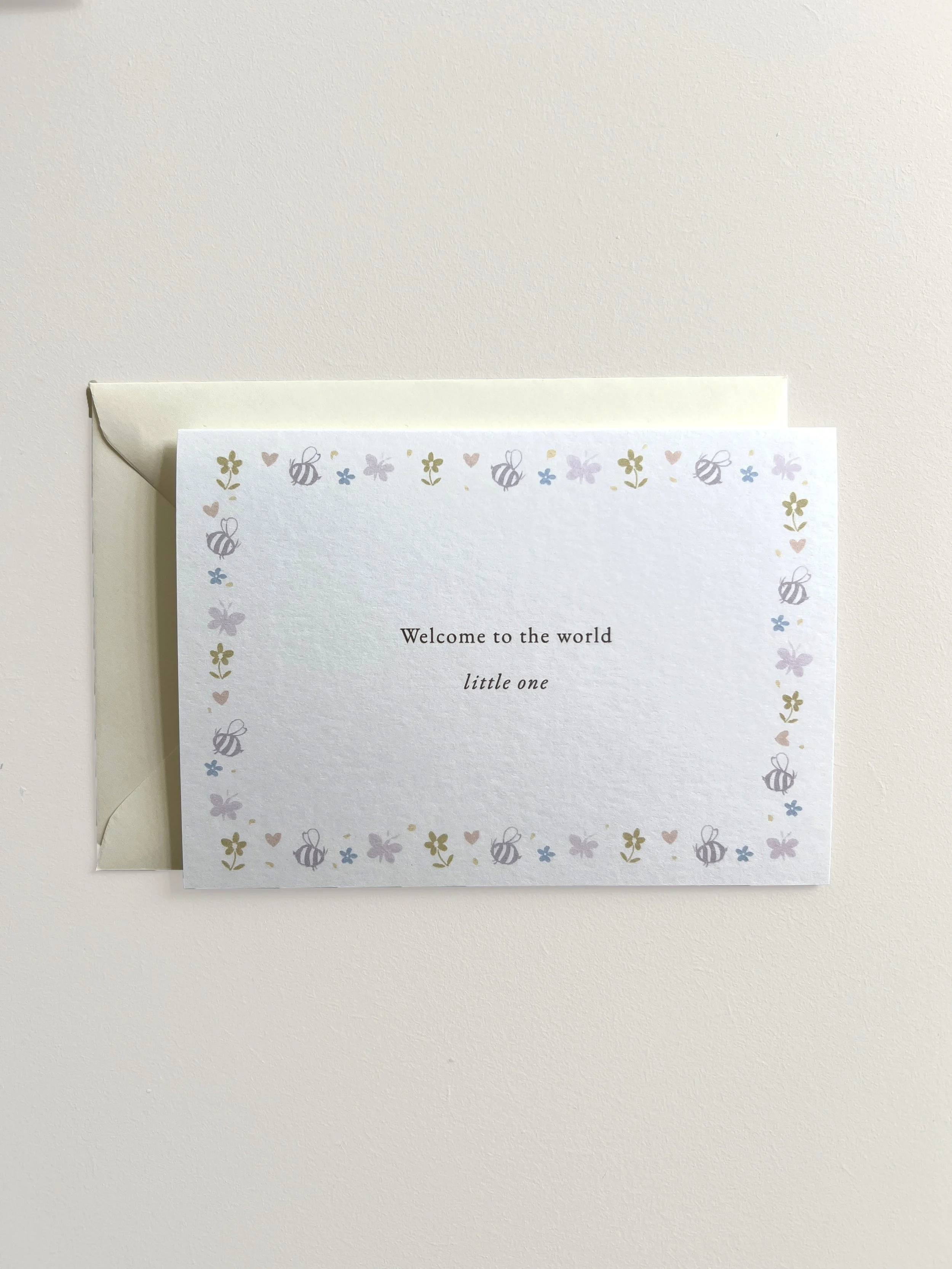 "Welcome to the world" Card