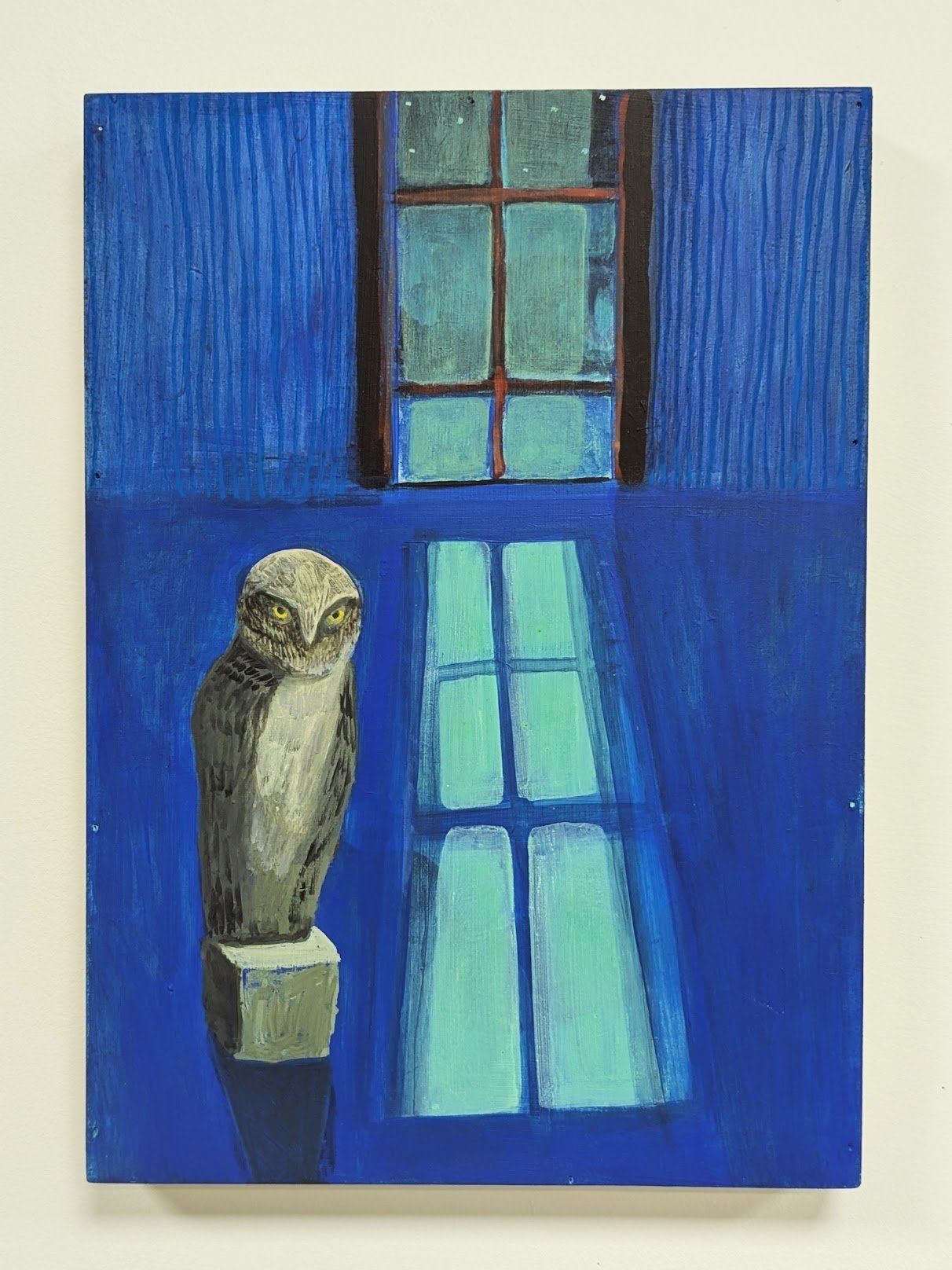 "Night Owl"
acrylic on board
