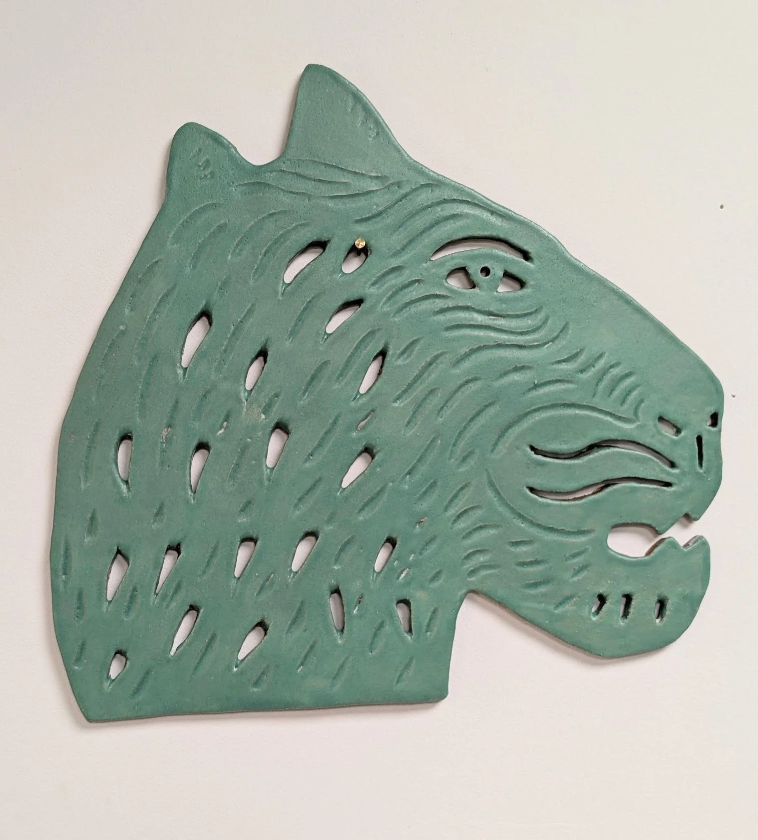 Jade Tiger
Ceramic wall tile 10"x11"