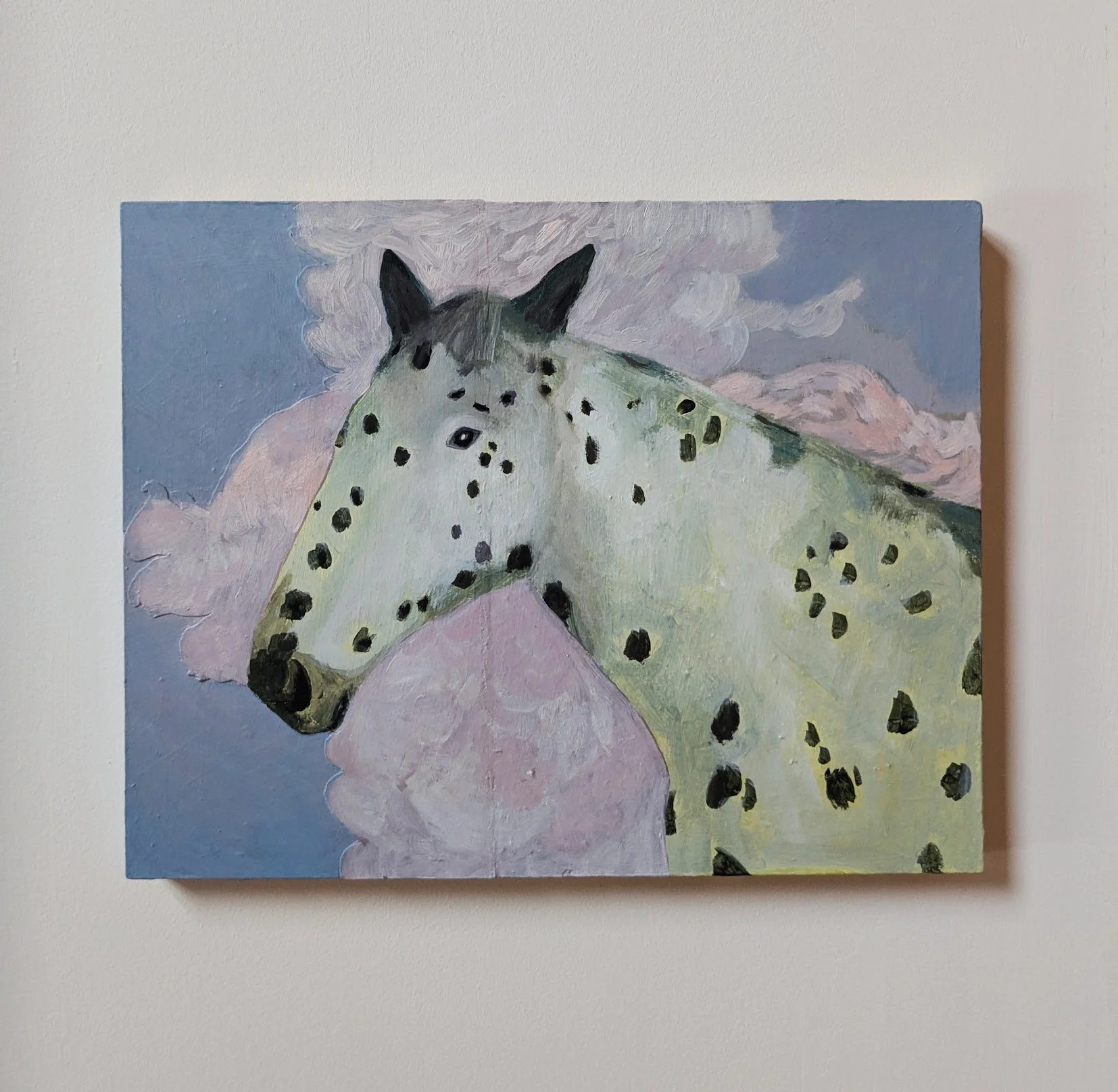 "I Like Your Spots"
acrylic and oil on board