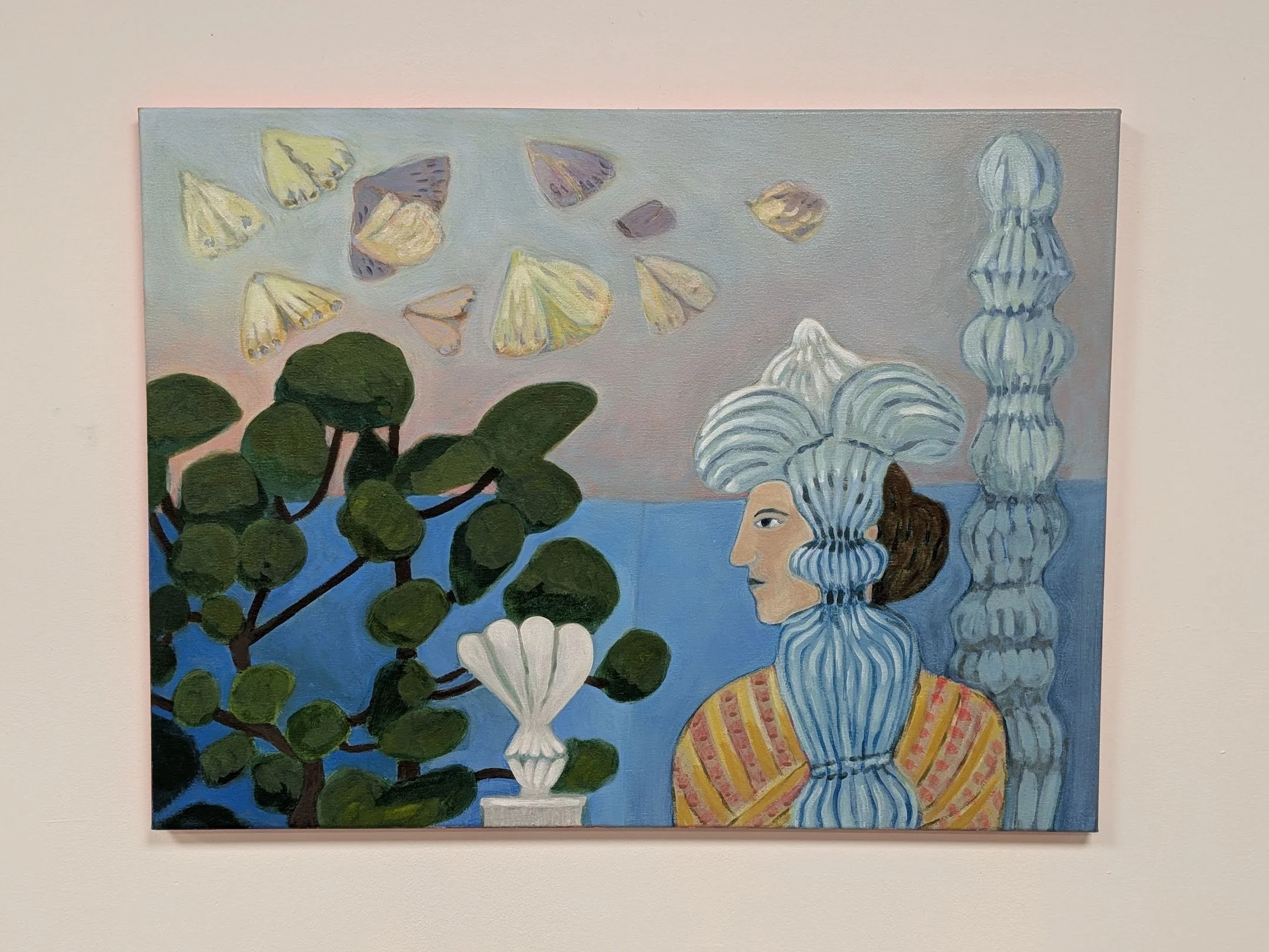 "Dawn in the Sculpture Garden"
oil on canvas