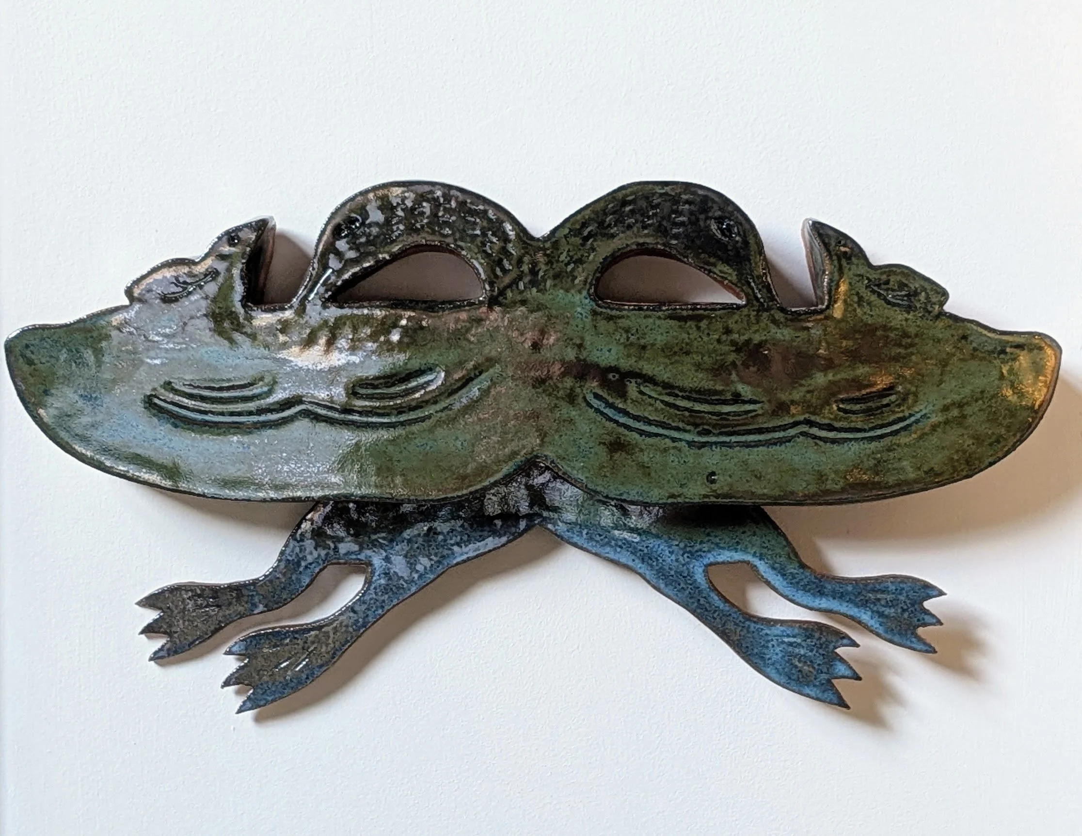 "Parenting"
ceramic kinetic wall sculpture
10"x18"