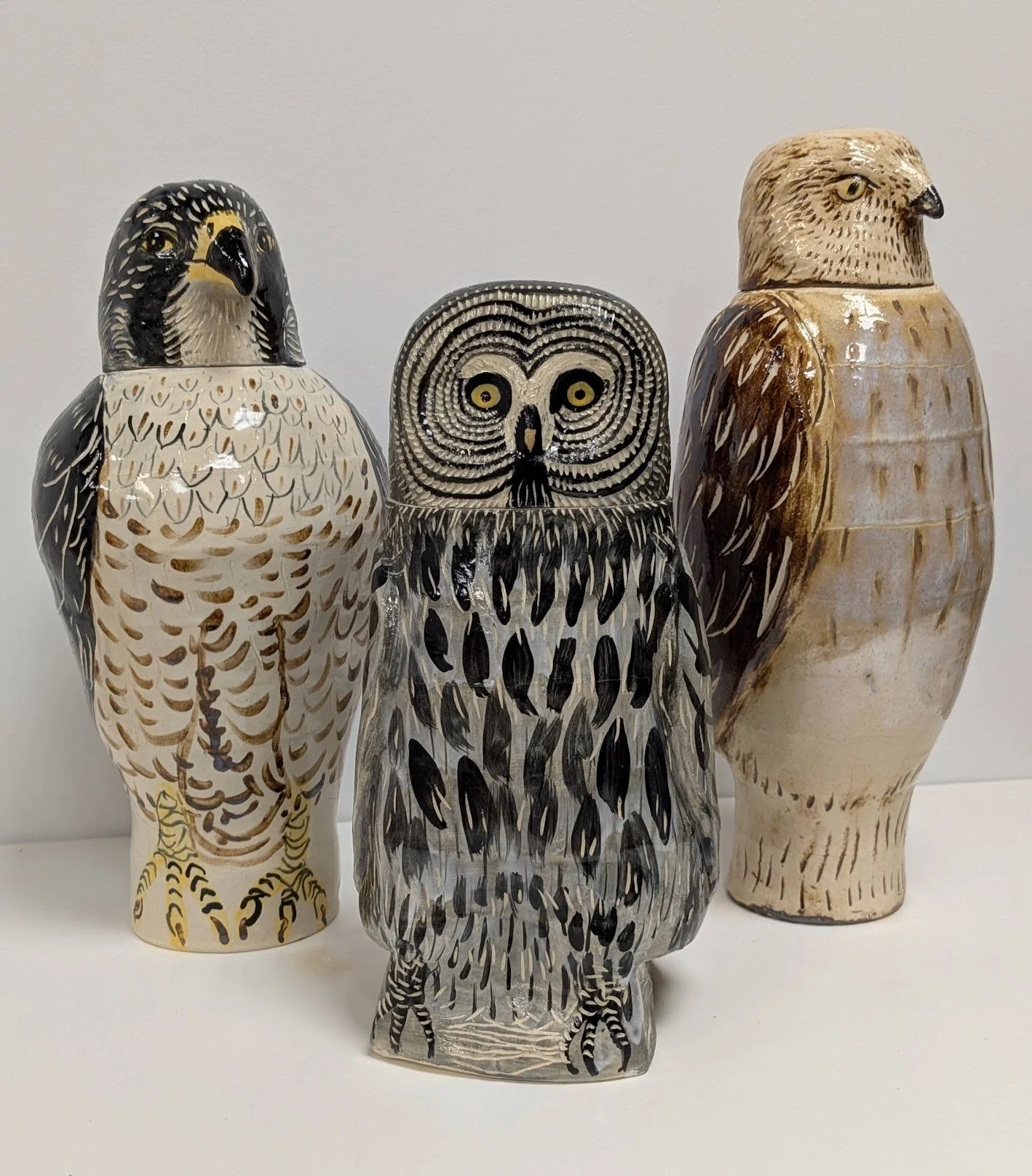 Birds Of Prey
ceramic raptor jars