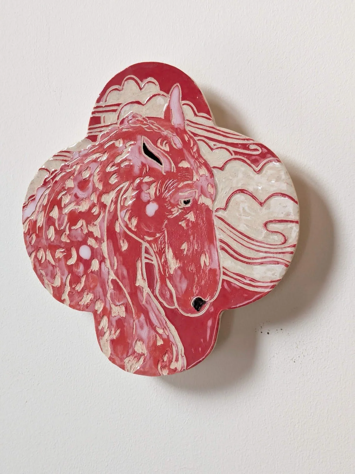 Red Horse Romance
ceramic 7"x8"x1"
