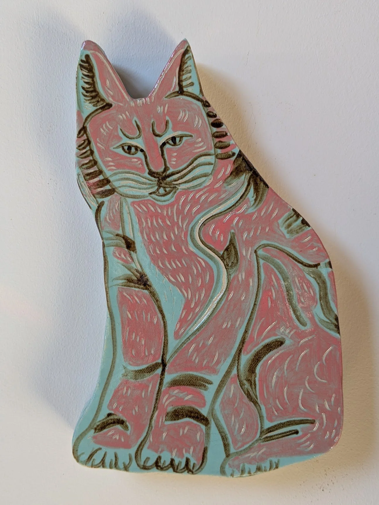 "Bobcat"
Ceramic wall sculpture 9"x5.5"