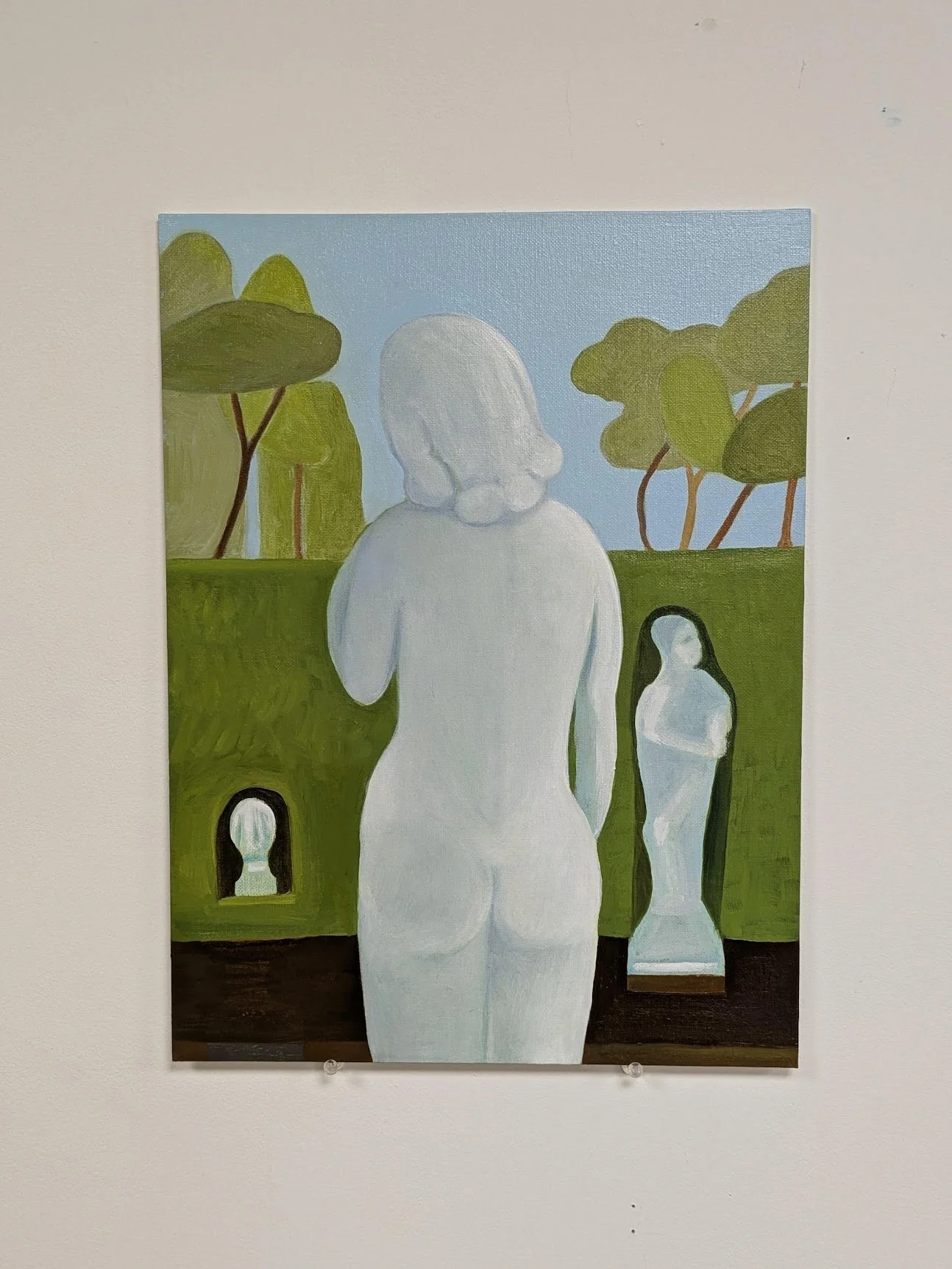 "Sculpture Garden"
acrylic on board