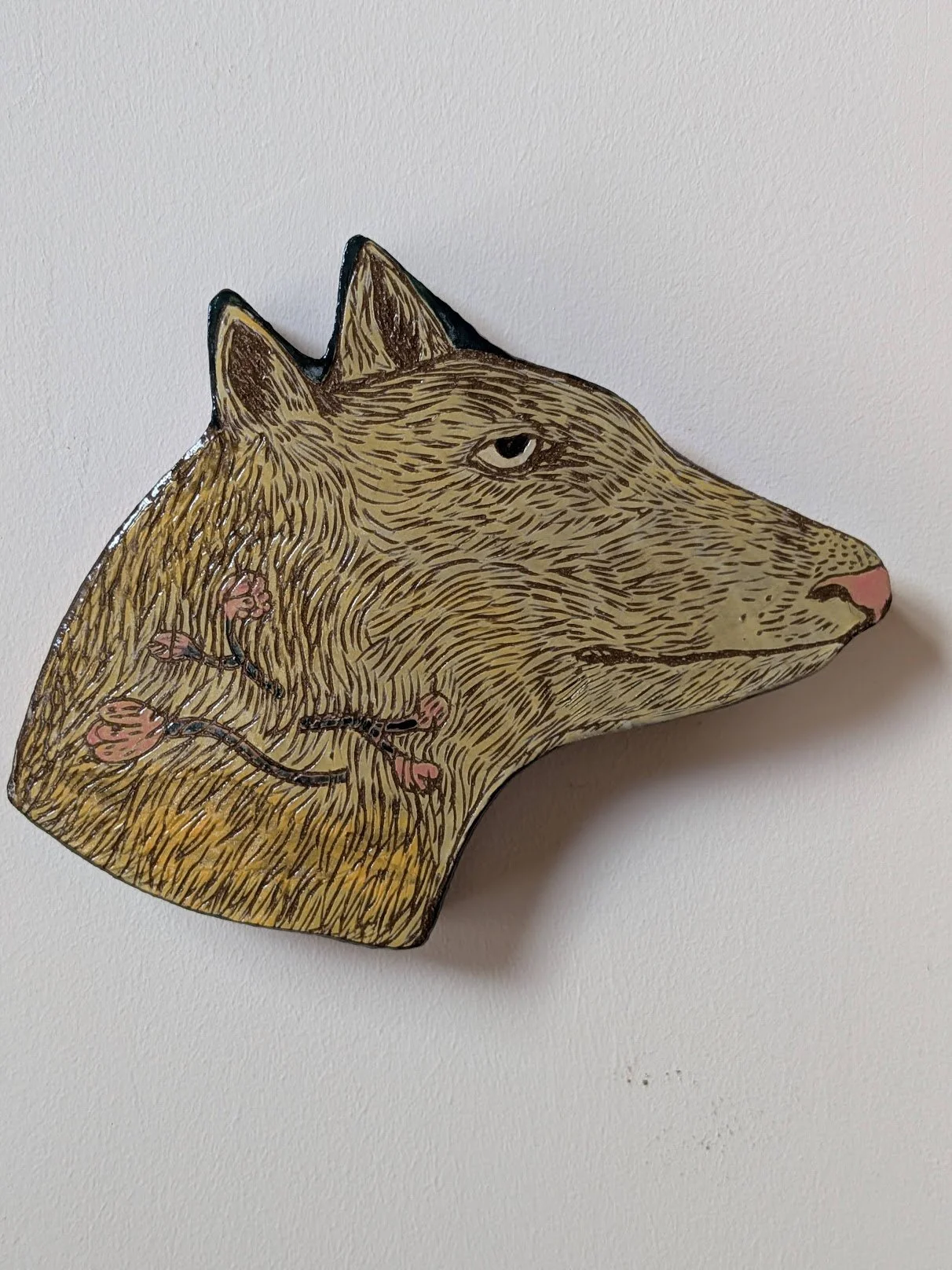 Wild Dog
ceramic 7"x6"x1.5"