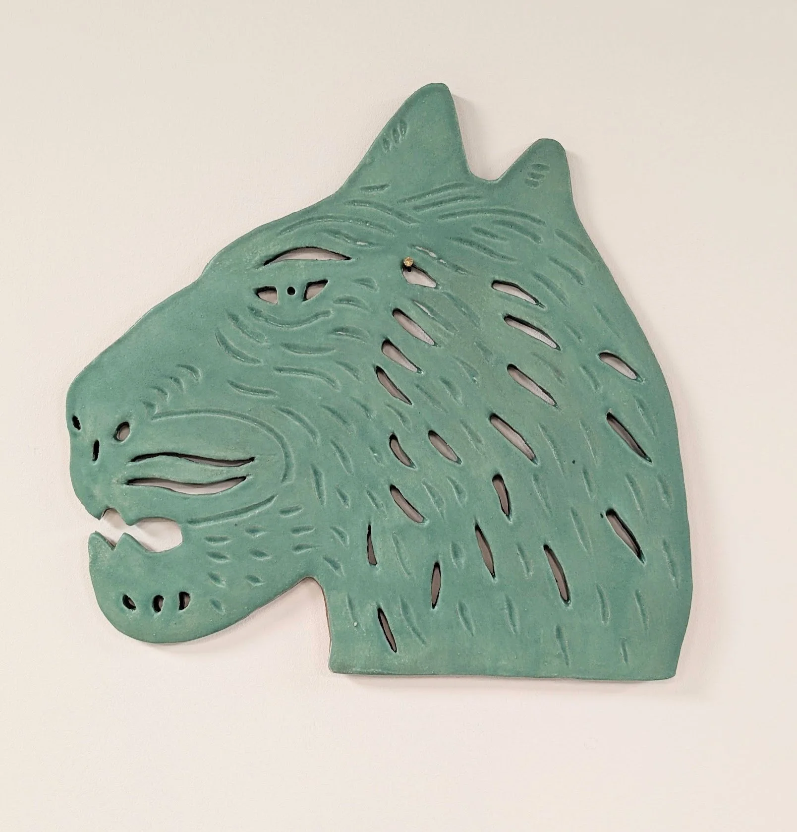 Jade Tiger
Ceramic wall tile 10"x11"