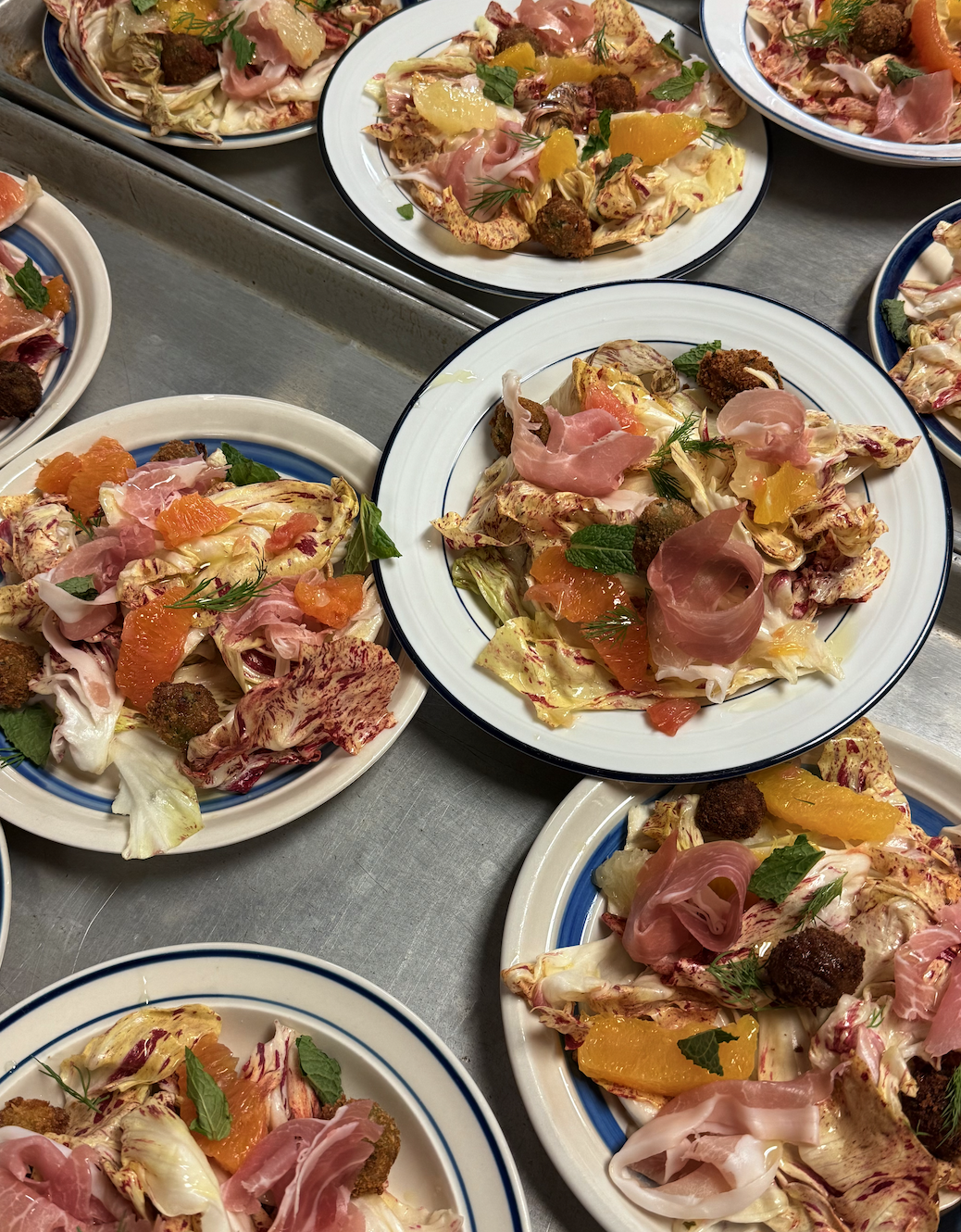 prosciutto + castelfranco salad