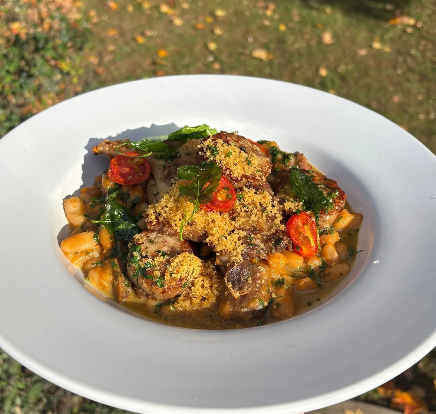 L&rsquo;automne est beau! Fall colors don&rsquo;t get better than this&hellip;. 

Cassoulet: 
Duck confit, Toulouse sausage and pig cheek, white beans, herb bread crumbs 

Eggplant Proven&ccedil;al: 
Roasted eggplant, tomato confit, shaved fennel, he