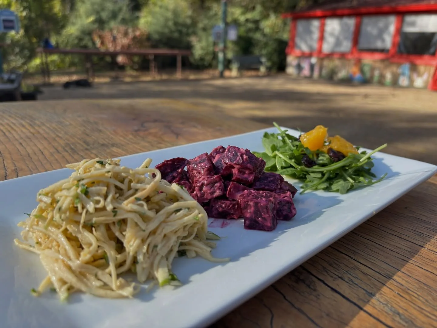 French food fans! This weekend only: 

Salade Compose:
-celeriac, green apples, dijon remoulade
-roasted beets, walnut vinaigrette 
-arugula, dried cranberries, lemon vinaigrette 

Poulet Rouge TWO ways: 
Confit leg and roasted breast with sauce chas