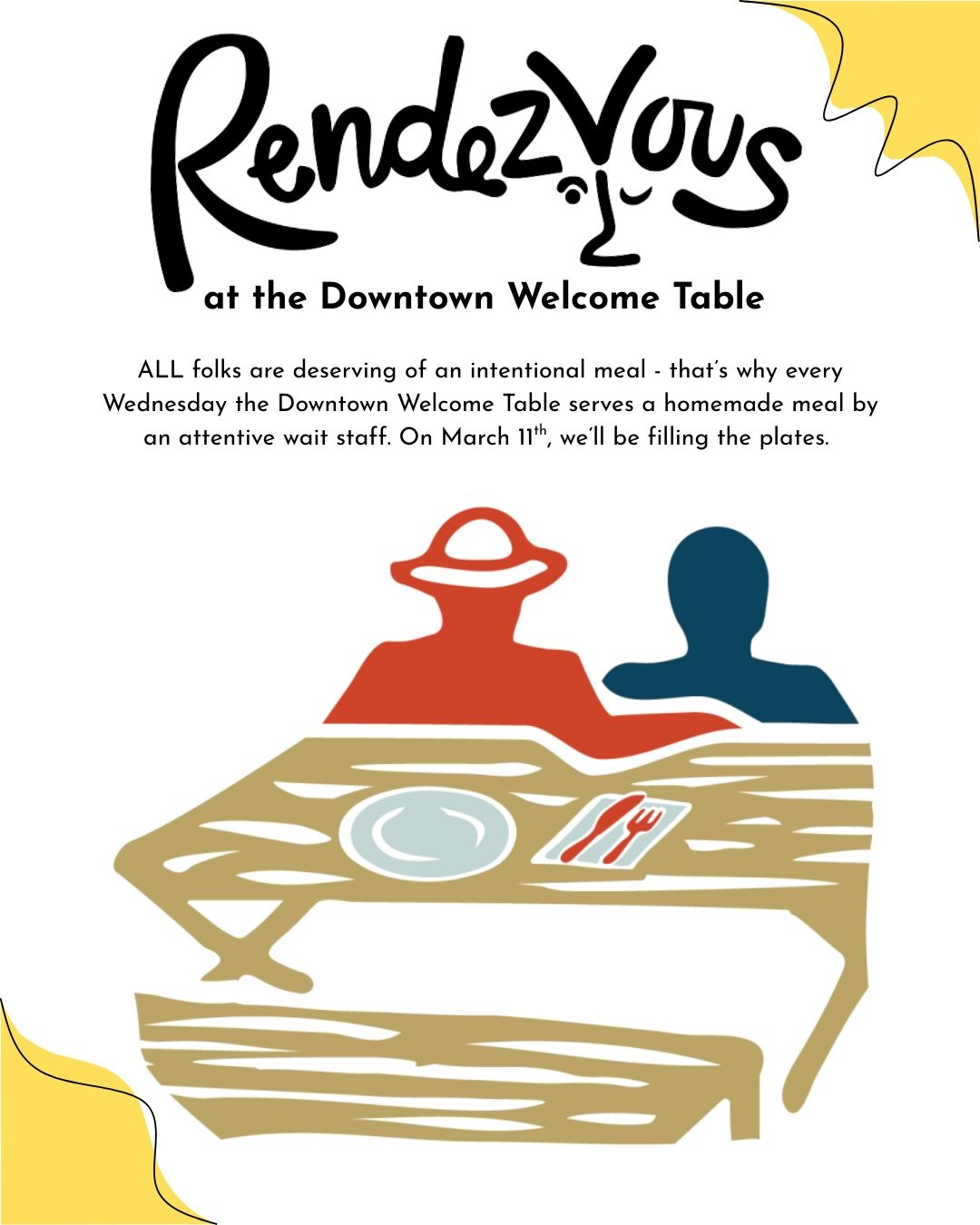 We are delighted to serve at the Downtown Welcome Table this Wednesday, March 11th. @haywoodstreetcongregation does amazing things for our community, by our community, sending the message that &ldquo;you deserve the very best.&rdquo; We stand by that