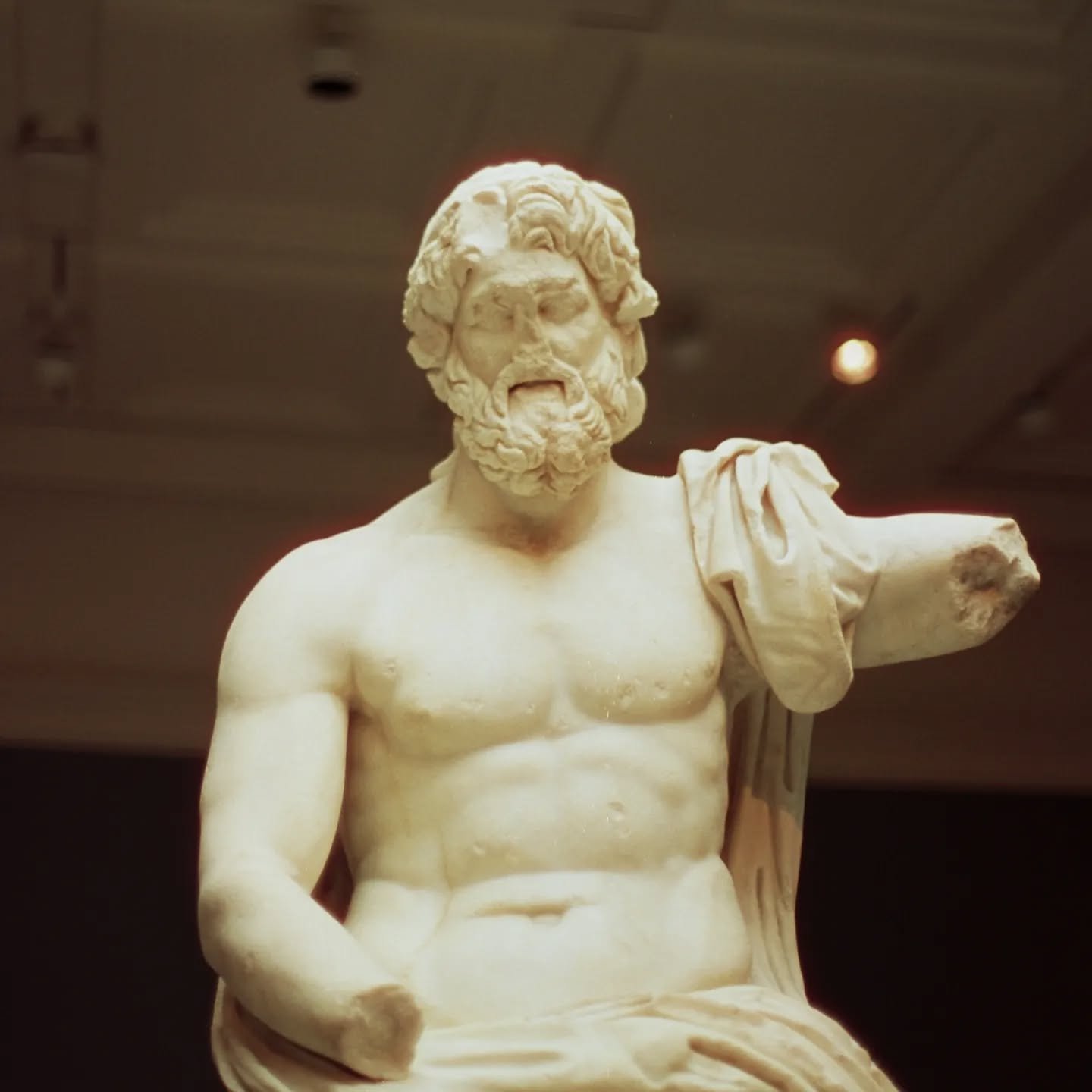 This place belongs to the statues.

Shot on:
Nikon FM2N
Nikon 50mm f/1.2
CineStill 400D