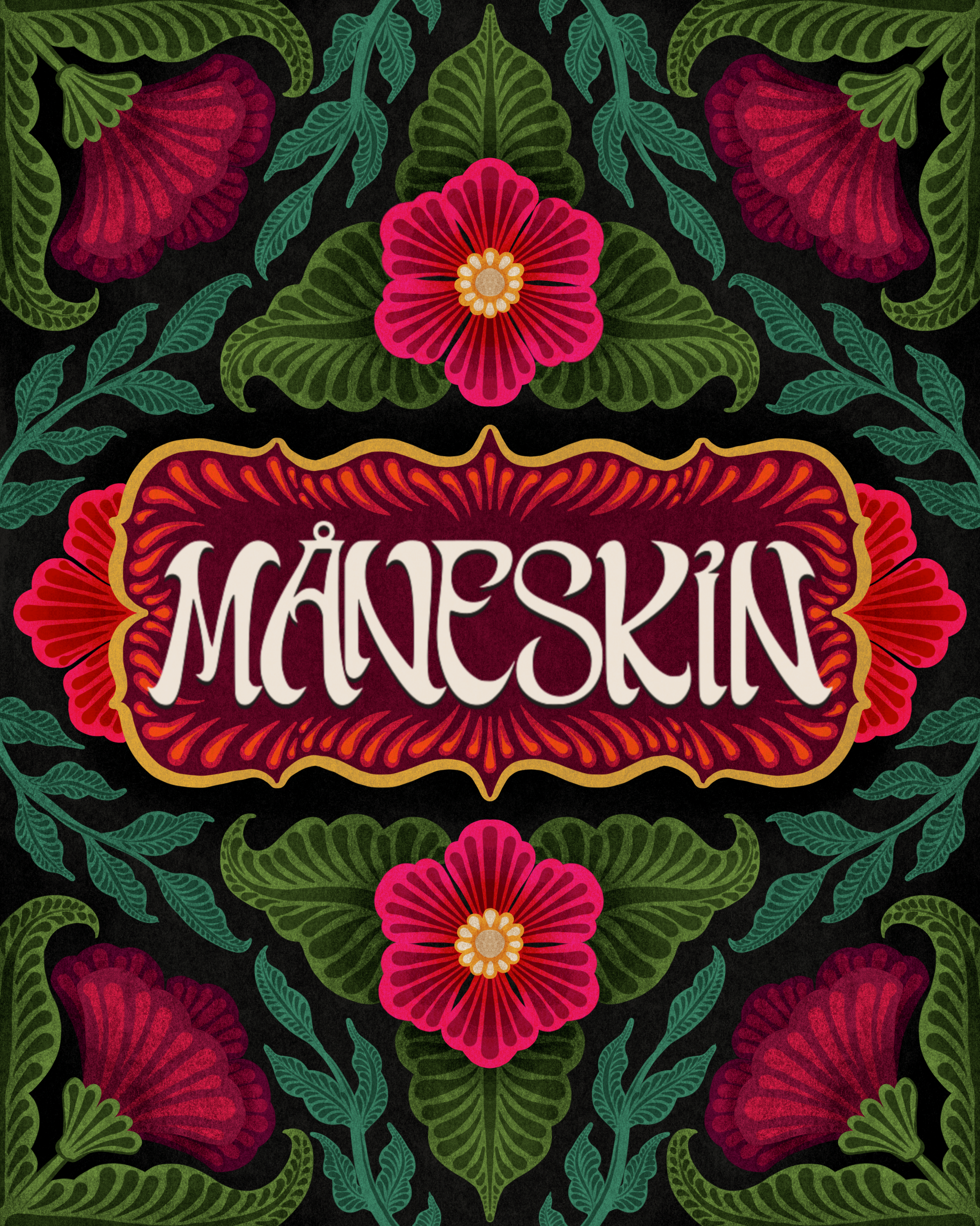 Spec Maneskin concert poster by Sara "Sparky" Baumann