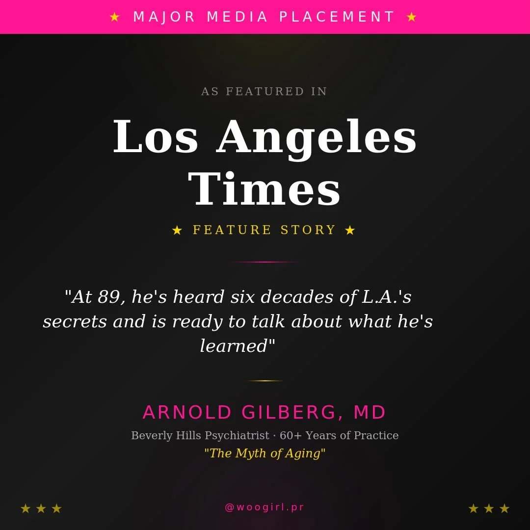 LA TIMES, BABY. 📰

Arnold Gilberg, MD has been a Beverly Hills psychiatrist for over 60 years. He&rsquo;s treated celebrities, advised Hollywood directors, and is the last living person trained by a colleague of Sigmund Freud.

Today, the Los Angele