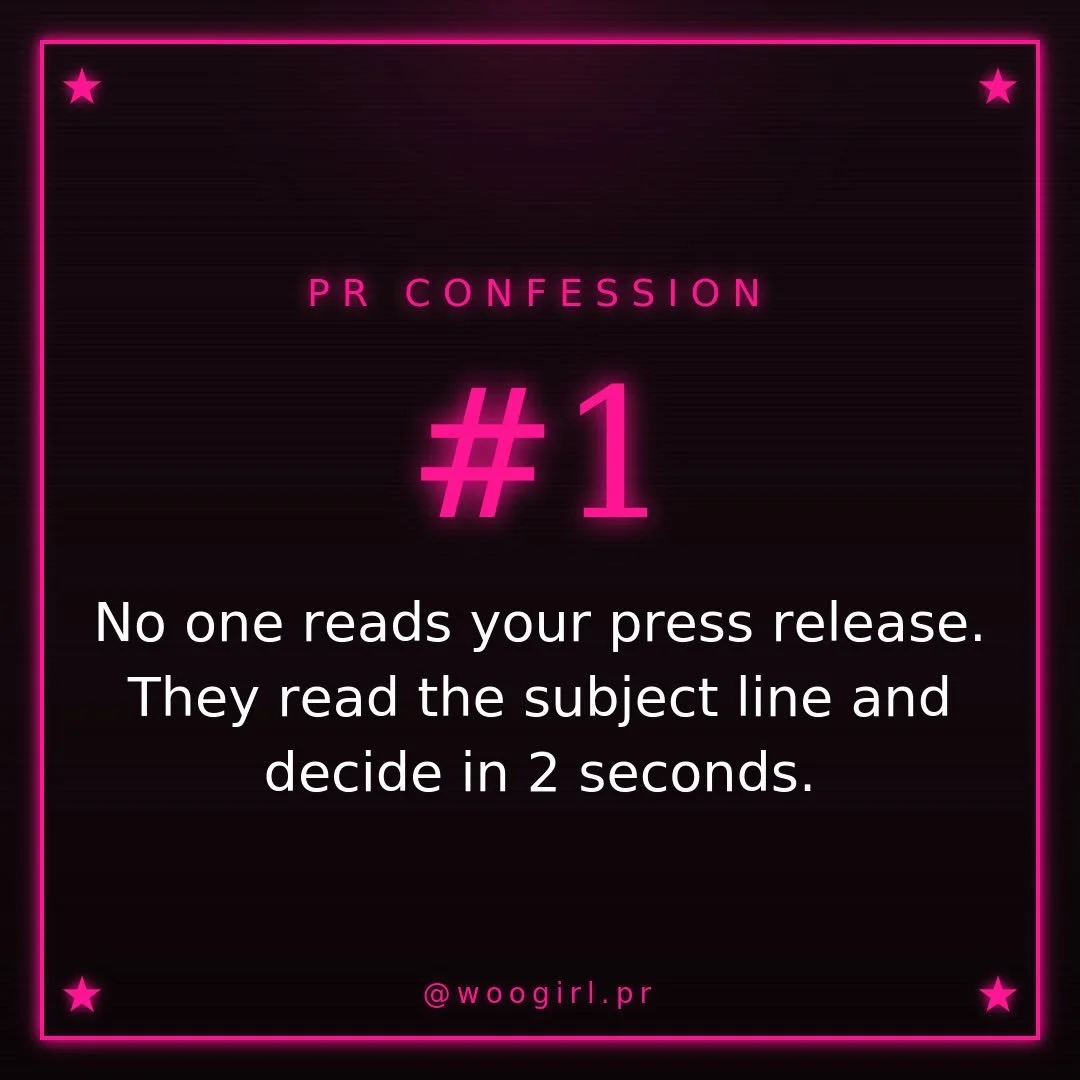 Hate to break it to you, but nobody&rsquo;s reading paragraph four. Or three. Or two. They&rsquo;re reading your subject line and making a snap judgment before their coffee gets cold. 

That beautifully crafted press release you agonized over? It liv