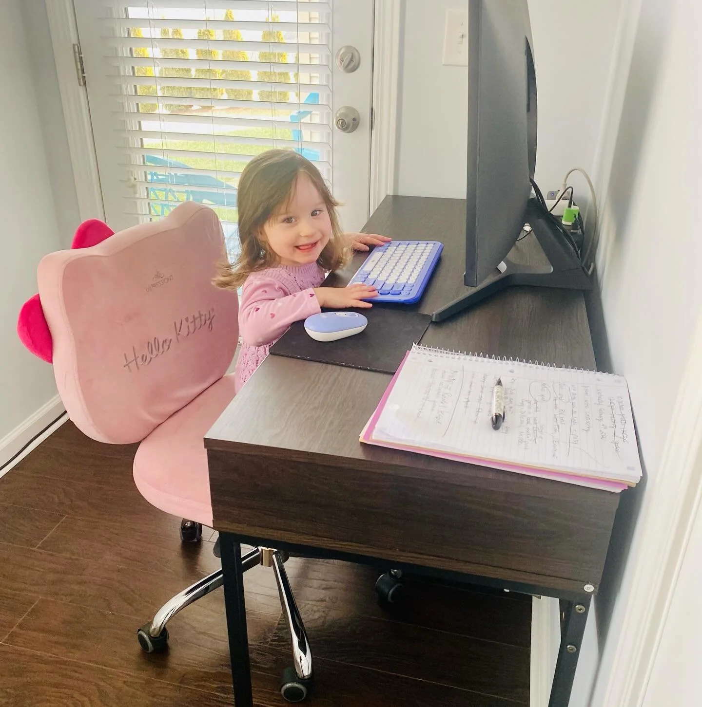 She ran into my office and told me she needed to make a call. Same girl, same. Happy Friday. 📞💕