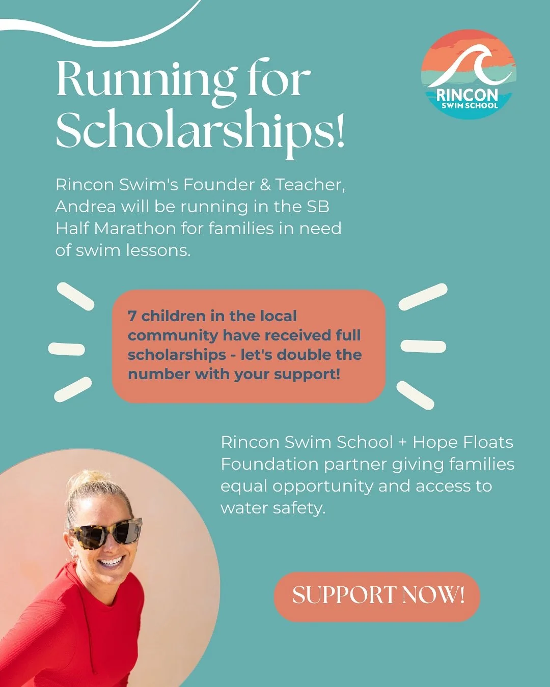 &lsquo;Without this scholarship, I don&rsquo;t know if we would have ever had the opportunity for Mateo to learn. It&rsquo;s not so much swimming, but he was water safe. Drowning is our worst nightmare and now we can feel confident around water.&rsqu