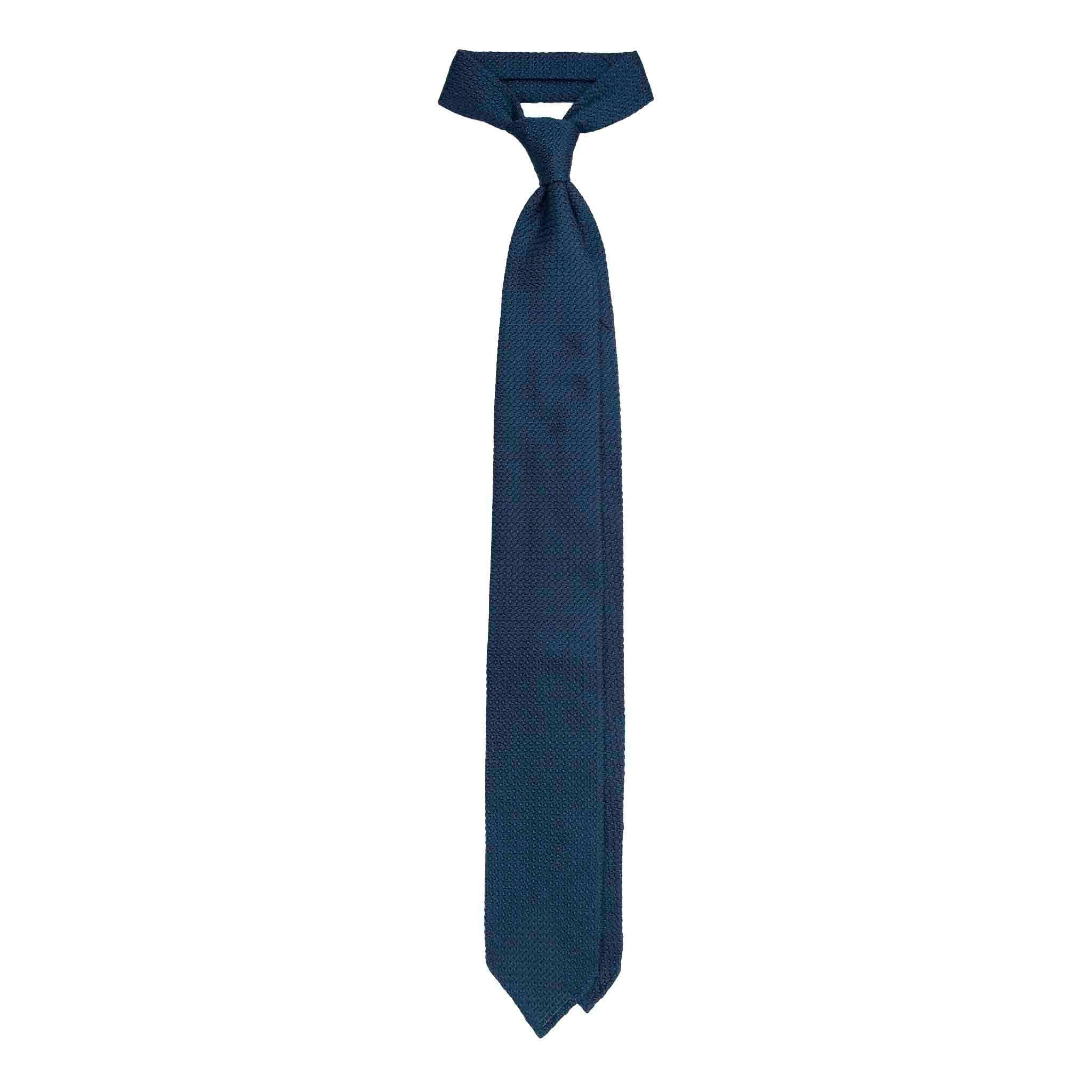 Serà Fine Silk Navy Blue Silk Grenadine Tie – Garza Grossa