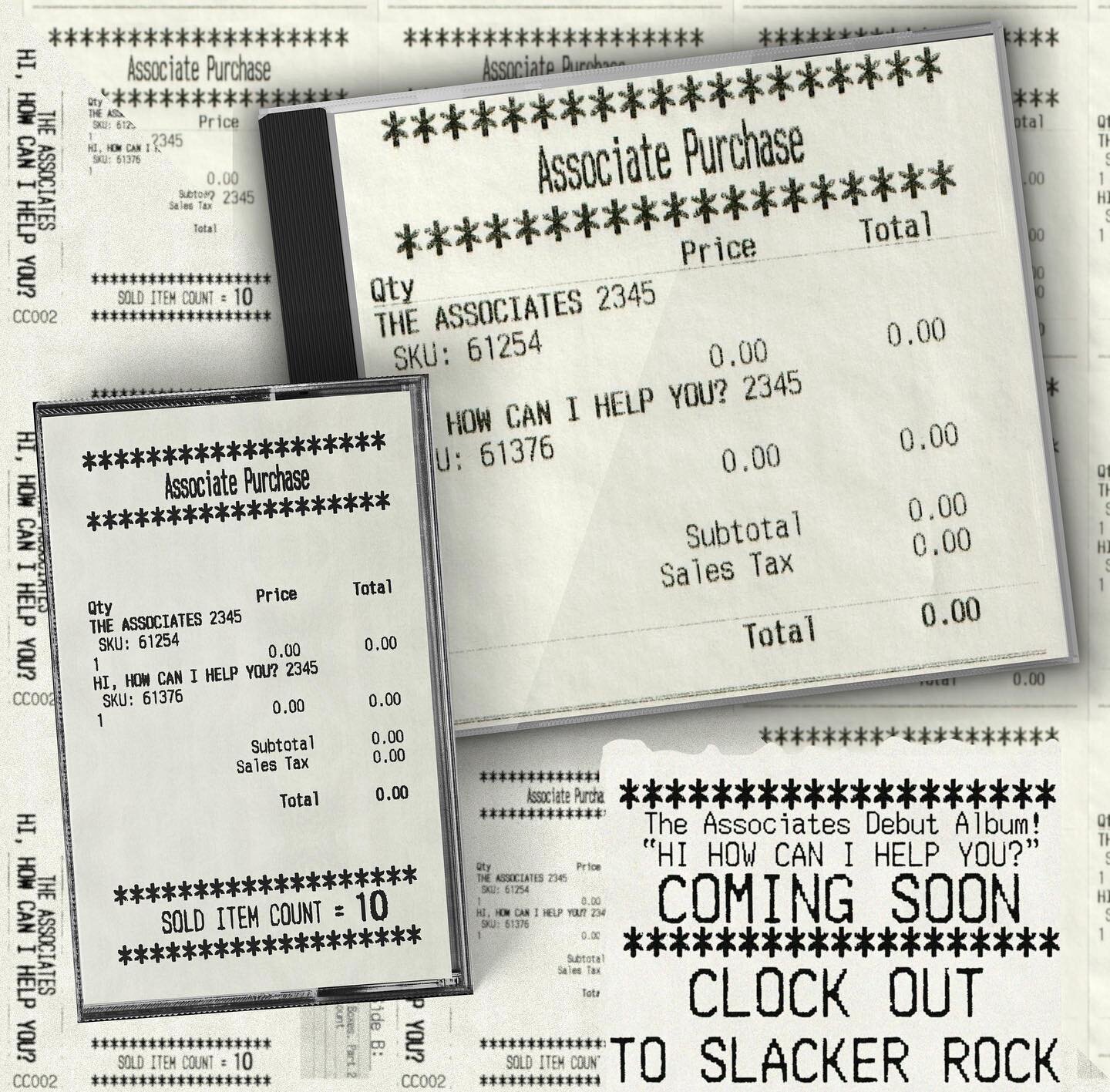 Hear the The Associates on CD and Cassette soon through @collectionctr 
Pre-Order Today!
Clock out to Slacker Rock #and listen to The Story of 3 minimum wage employees!
Link in bio

#slacker #punk #rock #punkrock #slackerrock #punkmusic #music #casse