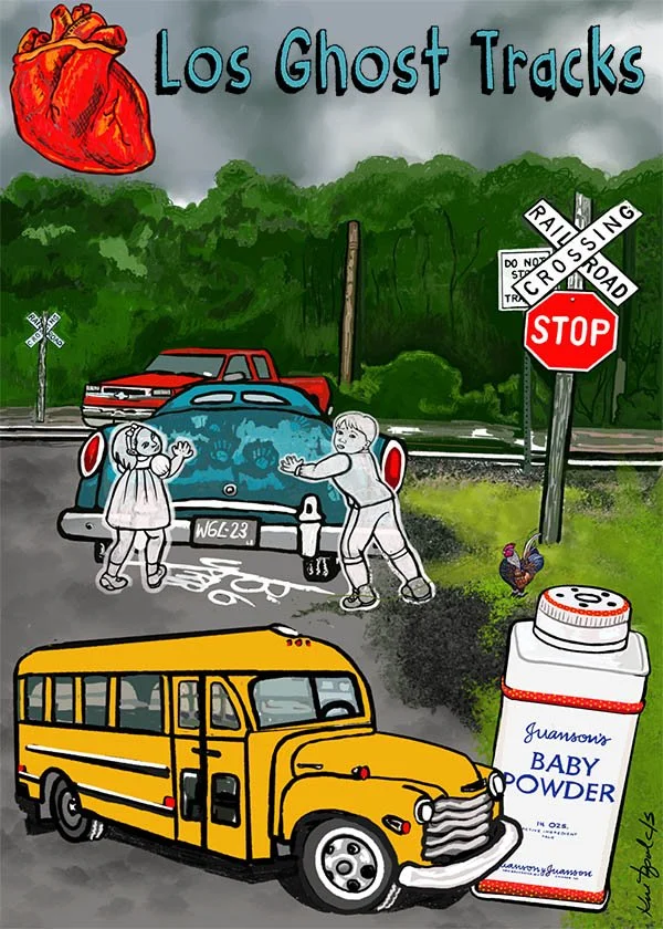 Los Ghost Tracks Sticker