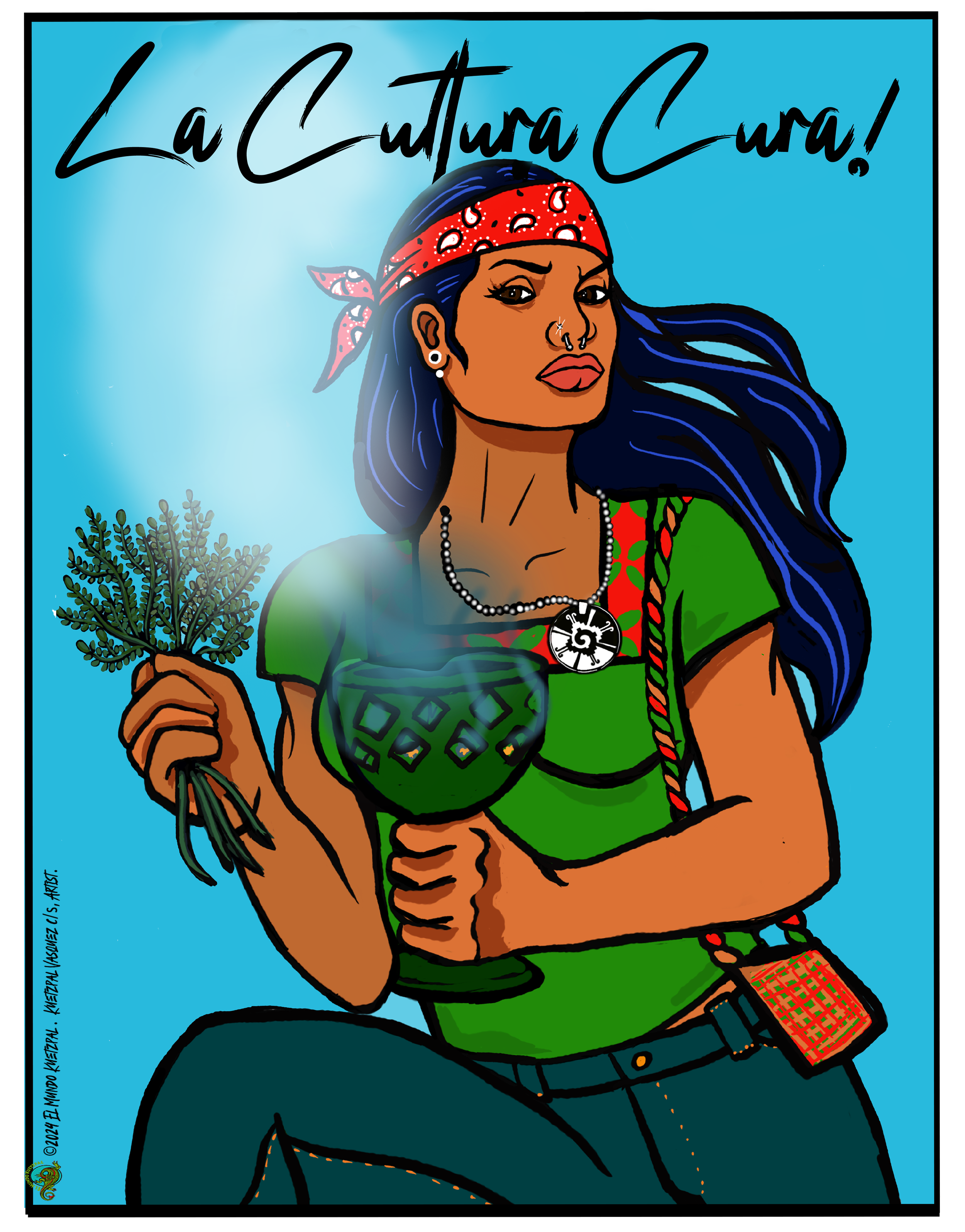 Chingona Citlali  Healing with Kopal y Ruda Poster & Prints