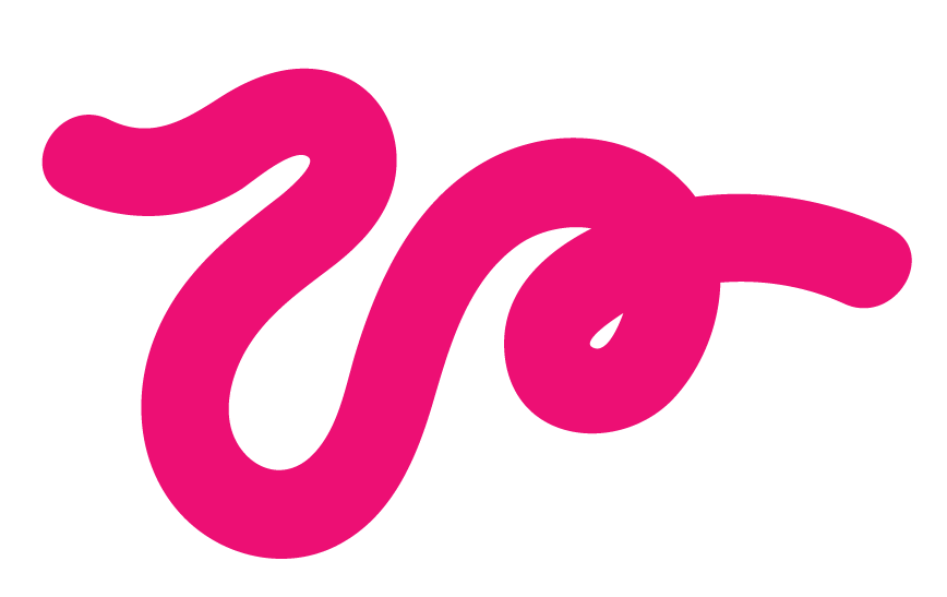 Pink stylized letter 'Y' on a black background.