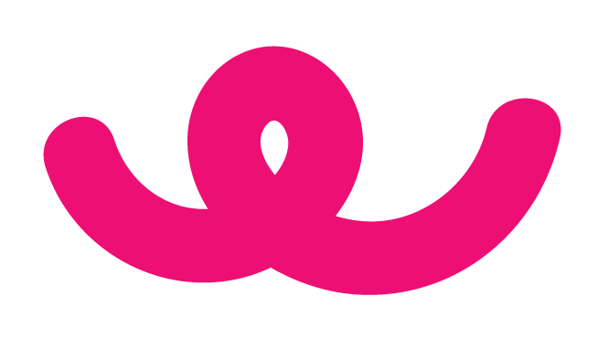 Pink cursive graphic spelling 'love' on a black background.