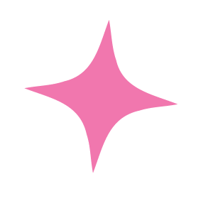 Pink star-shaped sparkle or shine icon