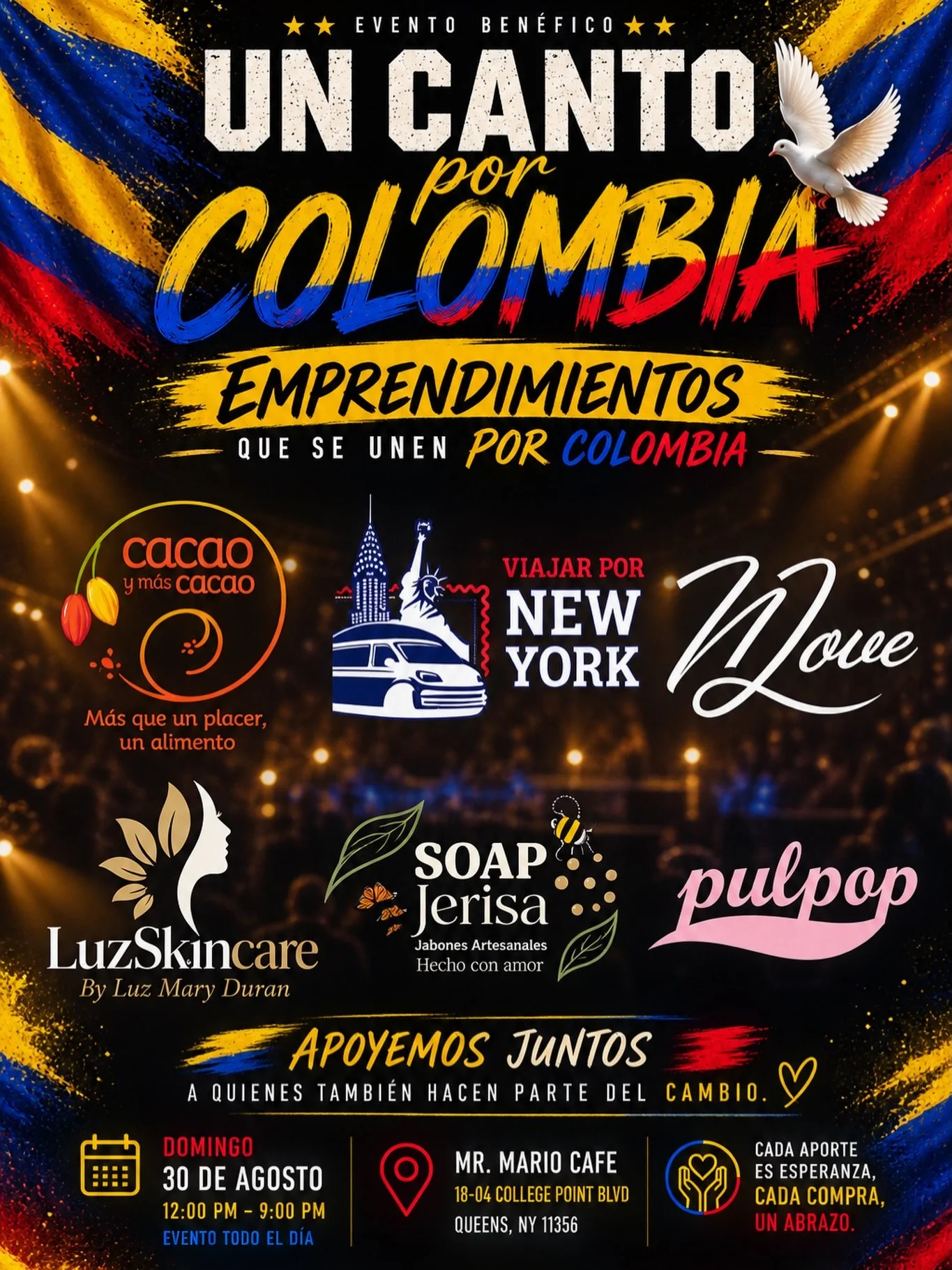 Gracias a todas las marcas que se han sumado a esta iniciativa 🙏🏻 estamos muy emocionados de poder contar con ustedes y sobre todo sumar para aquellas personas que perdieron todo en el terremoto 🇨🇴❤️&zwj;🩹

Ya saben nos vemos el 30 de agosto en 