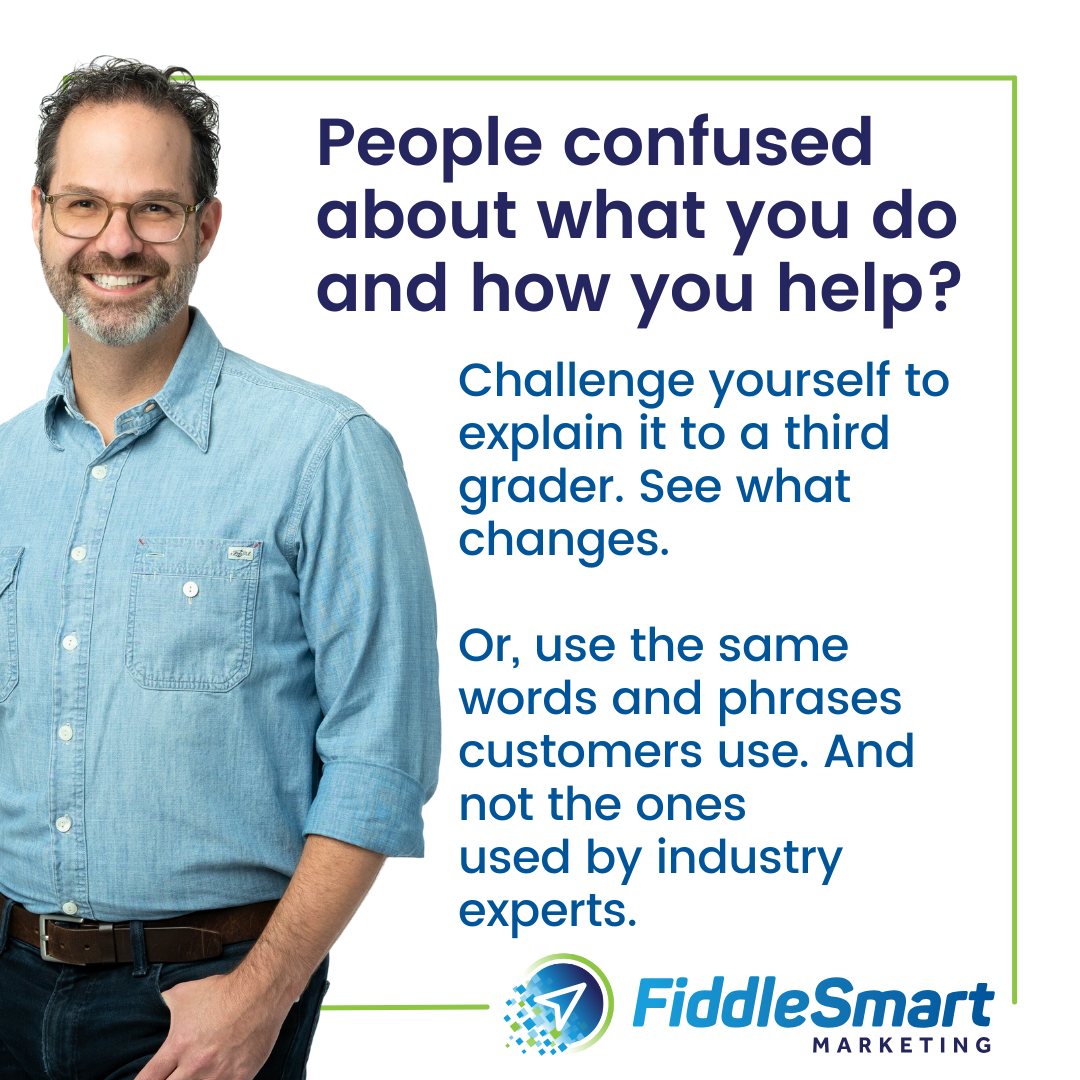 Example of social media graphic with body positioned away from the text
