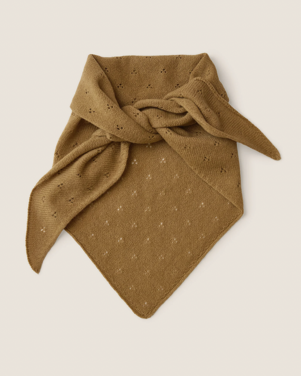 pointelle neckerchief - hay