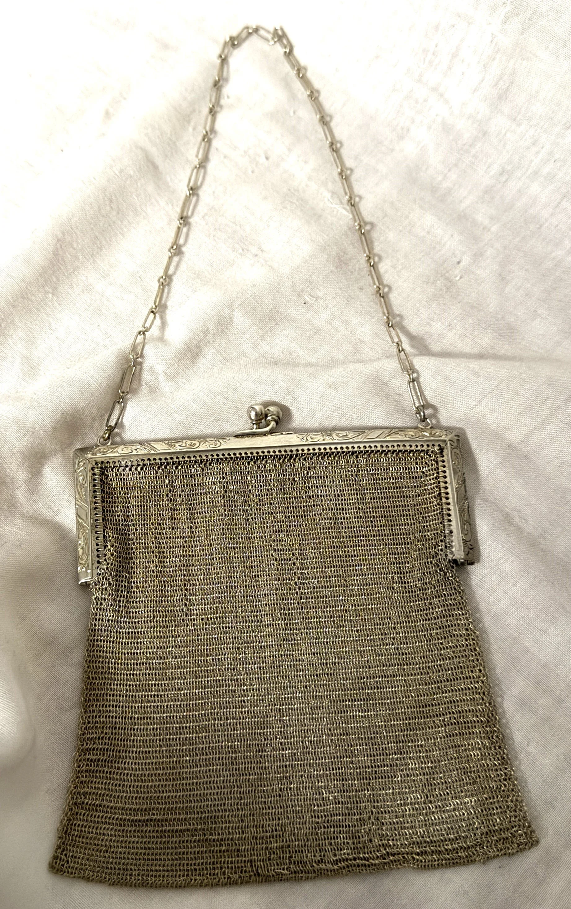 Sterling Silver Mesh Purse, Sutter Antiques