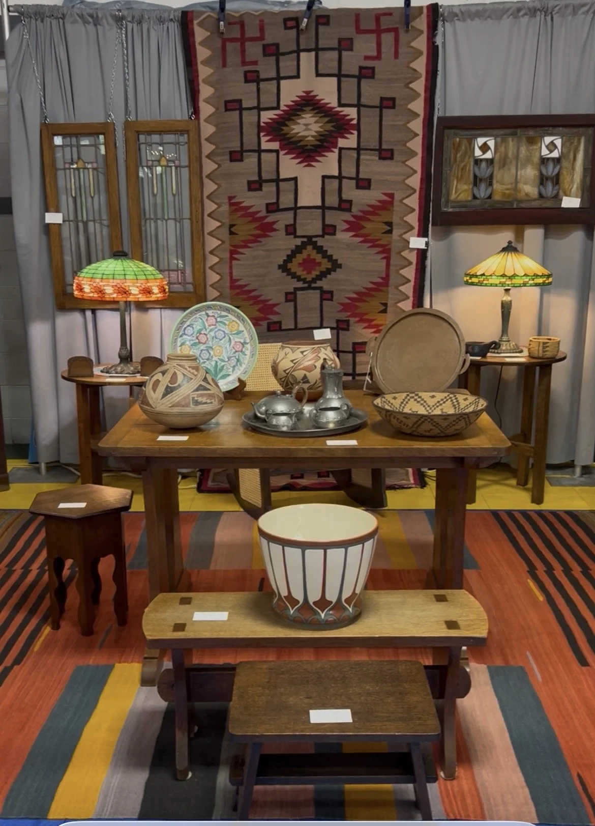 Booth picture of some of the teasures from Portobello Road Antiques