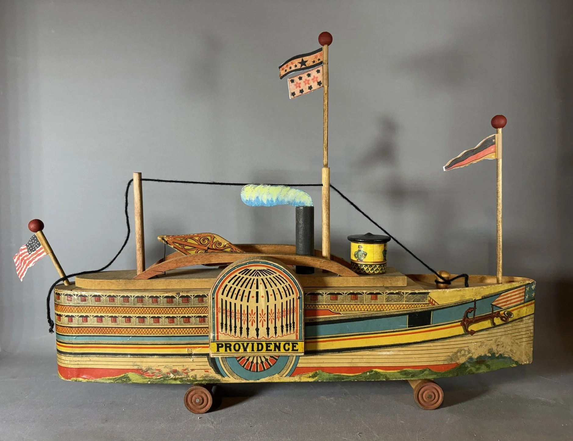 Angus Antiques Reed Toy Co Paddle Wheeler Providence