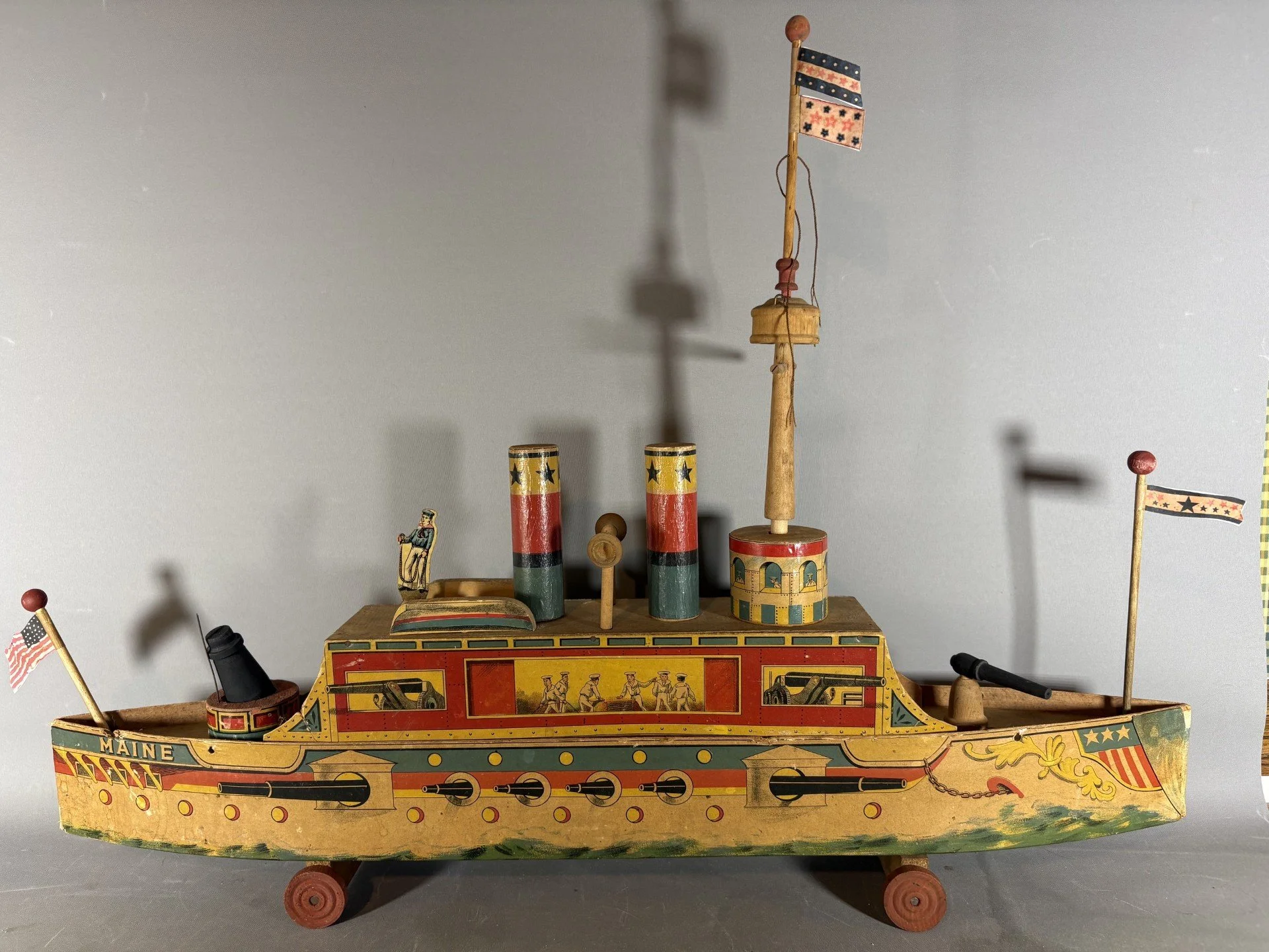 Angus Antiques, "Maine" Paper Litho Boat