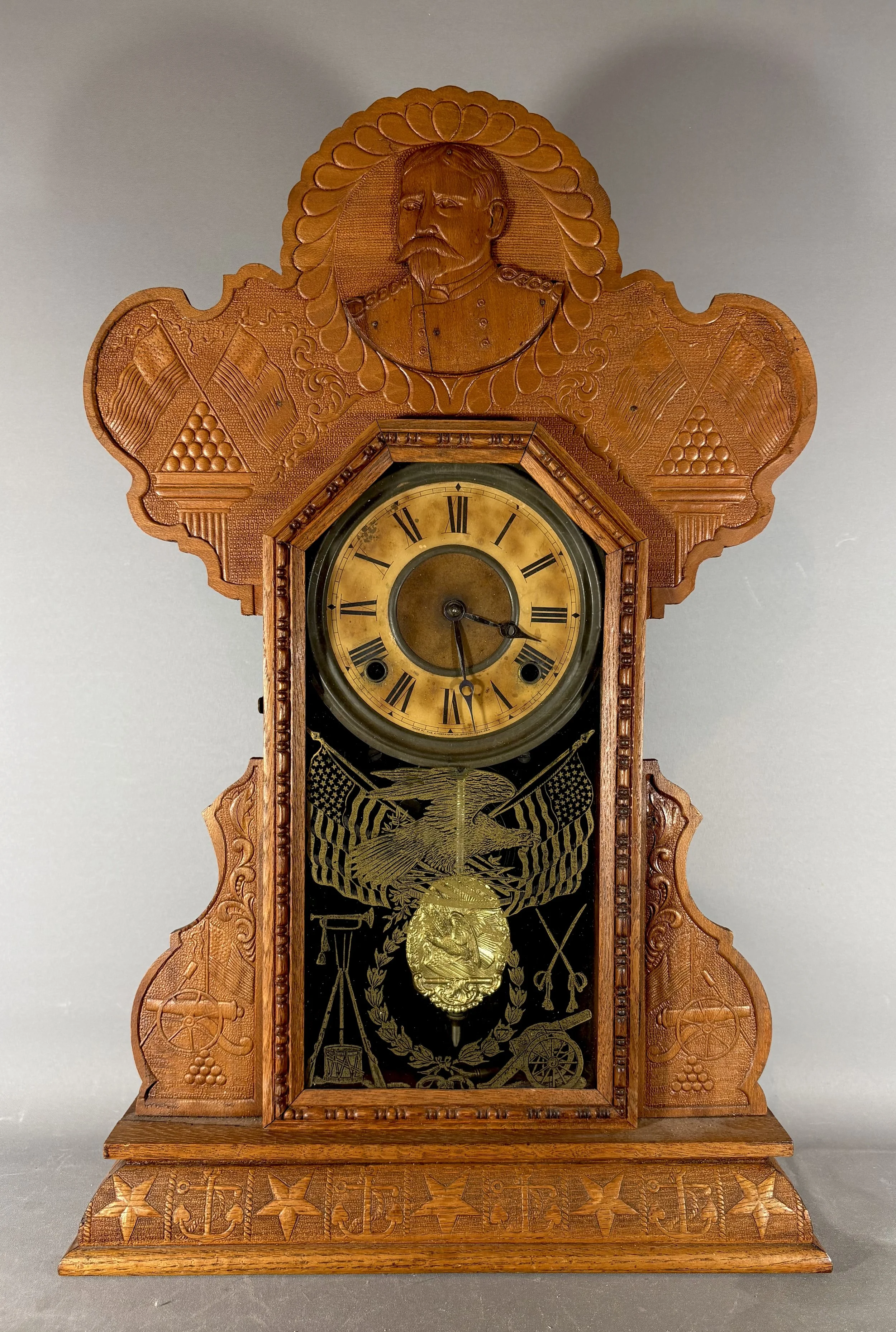 Angus Antiques, Ingraham Admiral Dewey Shelf Clock