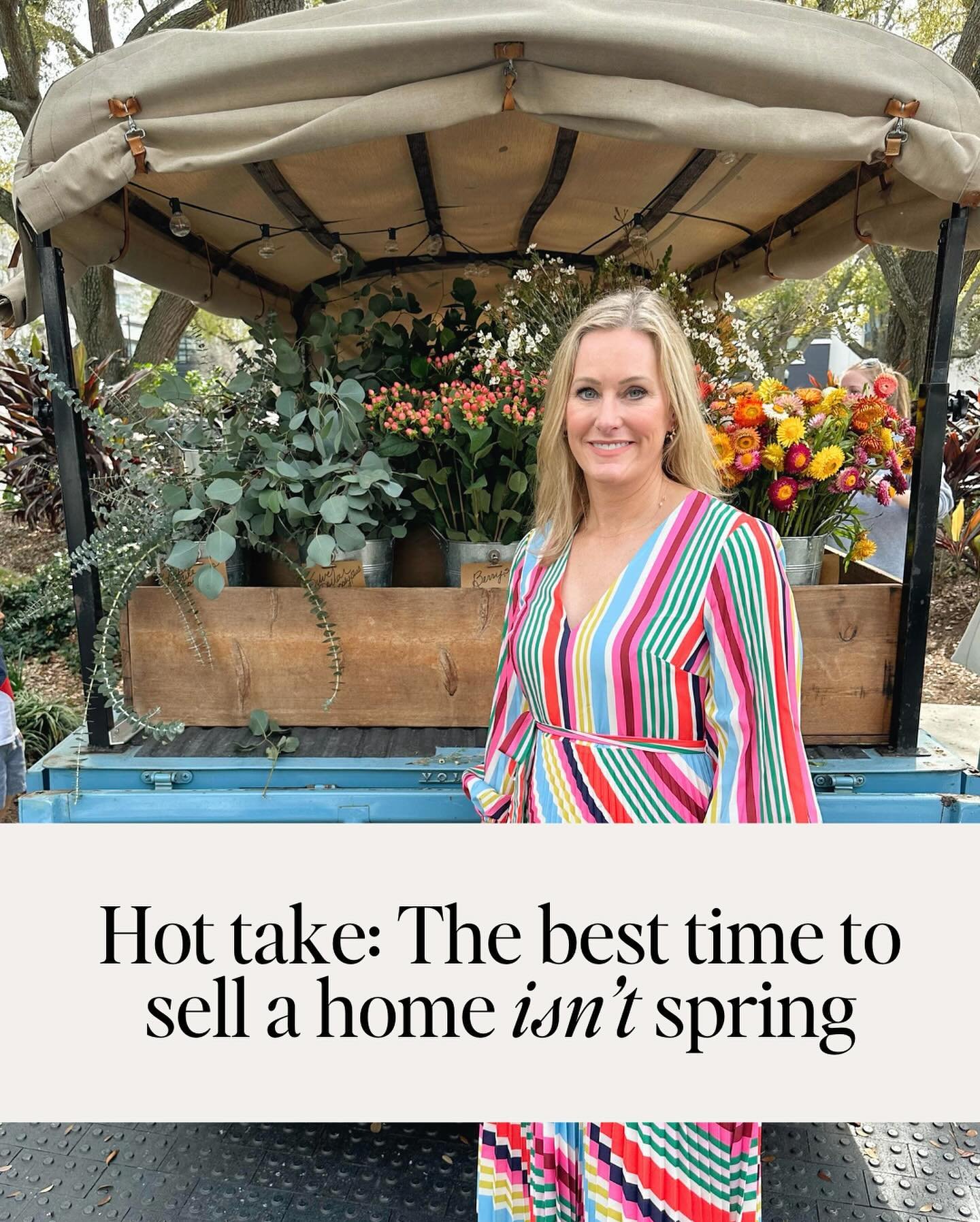 Hot take: The best time to sell a home isn&rsquo;t spring. There I said it!

It&rsquo;s not when prices are high, rates are low, or when your partner, your mom, your best friend, or the guy on YouTube says you should. 

The best time to sell is when 