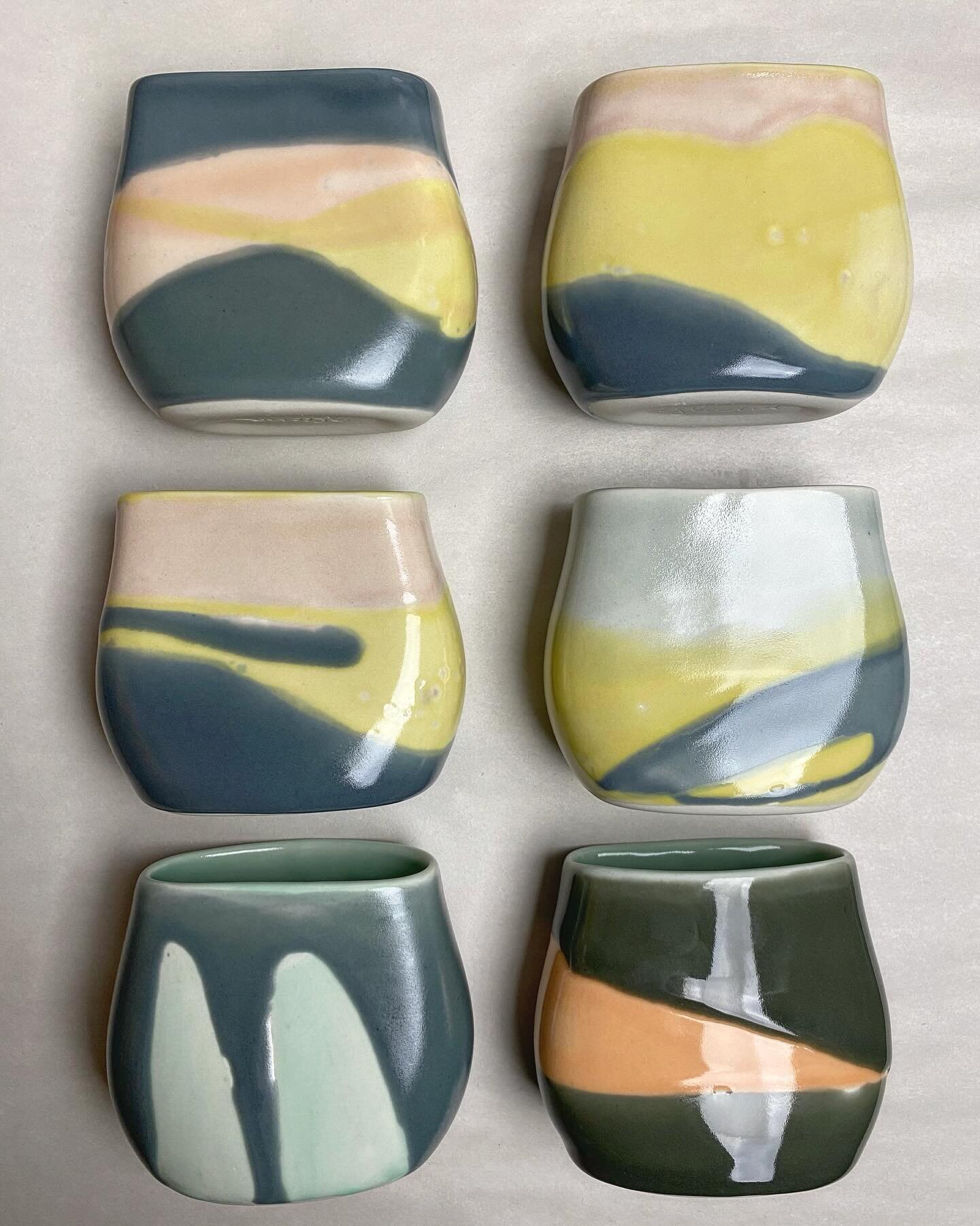 practicing non-attachment to outcome by continuing to explore layers of glaze. what do you see? #gleenaporcelain #handmade #explore #porcelain #glaze