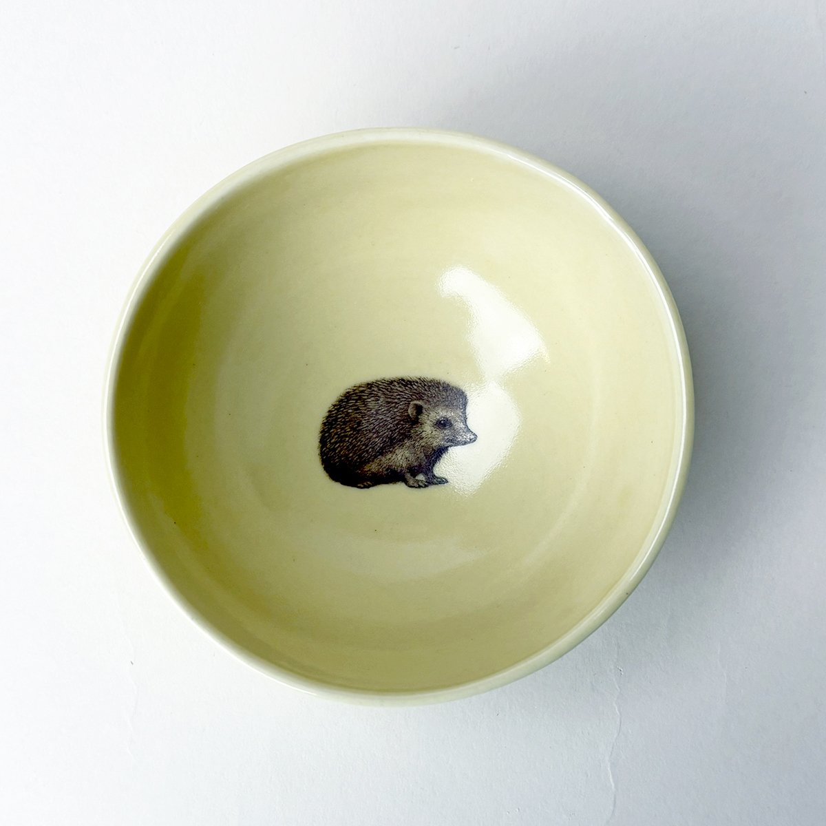 4" roly-poly bowl, sunshine with hedgehog