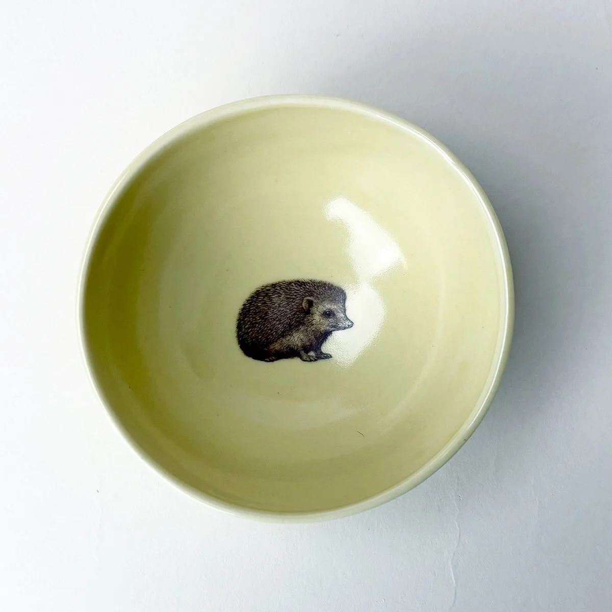 4" roly-poly bowl, sunshine with hedgehog
