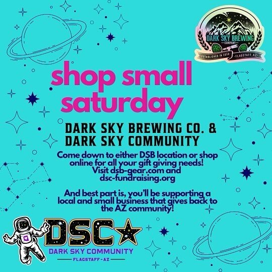 #shopsmallsaturday is officially here! And we have you covered for all your gift giving needs. You can come into either tap room or shop online at dsb-gear.com . We also have DSC memberships that you can gift your friends and family that helps fund o