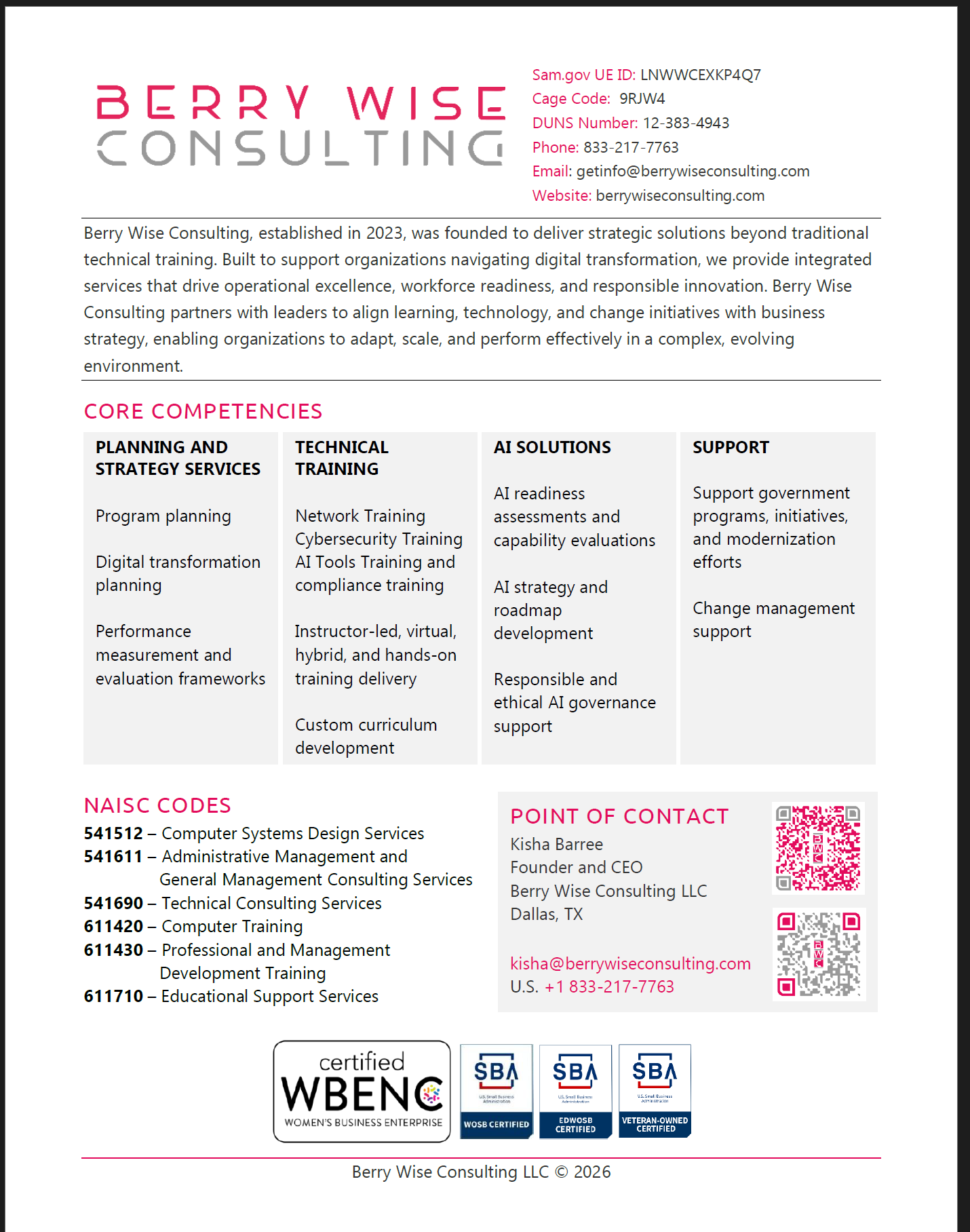 BWC Capability Statement