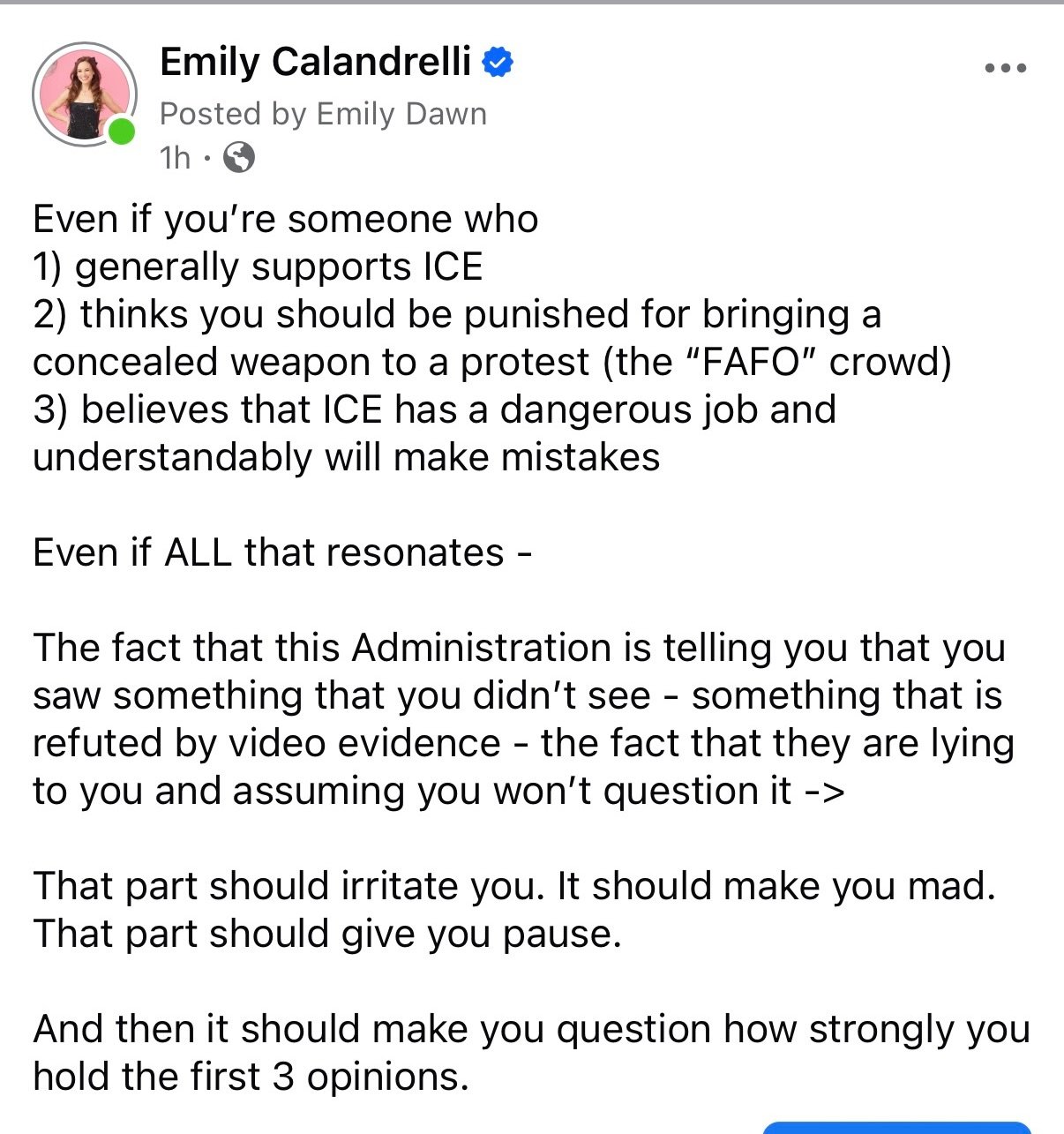 It makes me feel less crazy to see others say &ldquo;I see what&rsquo;s happening and I&rsquo;m not okay with it&rdquo; - so hoping that this can make you feel less crazy too.
