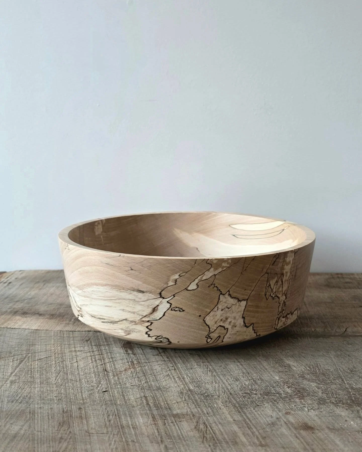I'm a bit late on the go with this one... as I am with most things 🙈

Another private commission, this time for a Christmas present last year.
A bowl made from the most beautiful piece of locally sourced spalted Beech.

Thankfully it was delivered i