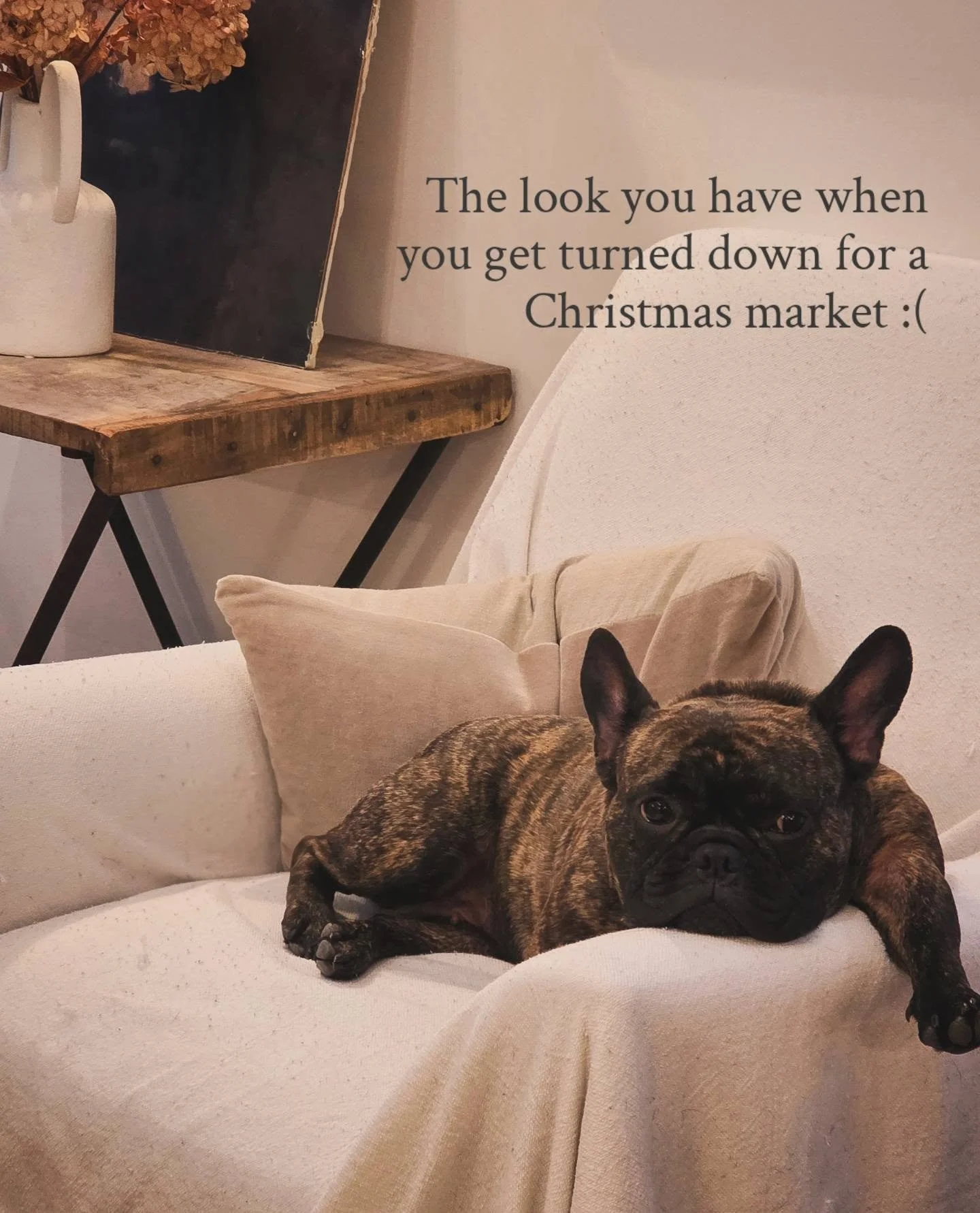 So we got news today that we had missed out on one of the Christmas markets we had applied for... which is disappointing... but it might mean we actually have enough stock to put on the website 🙈🤞