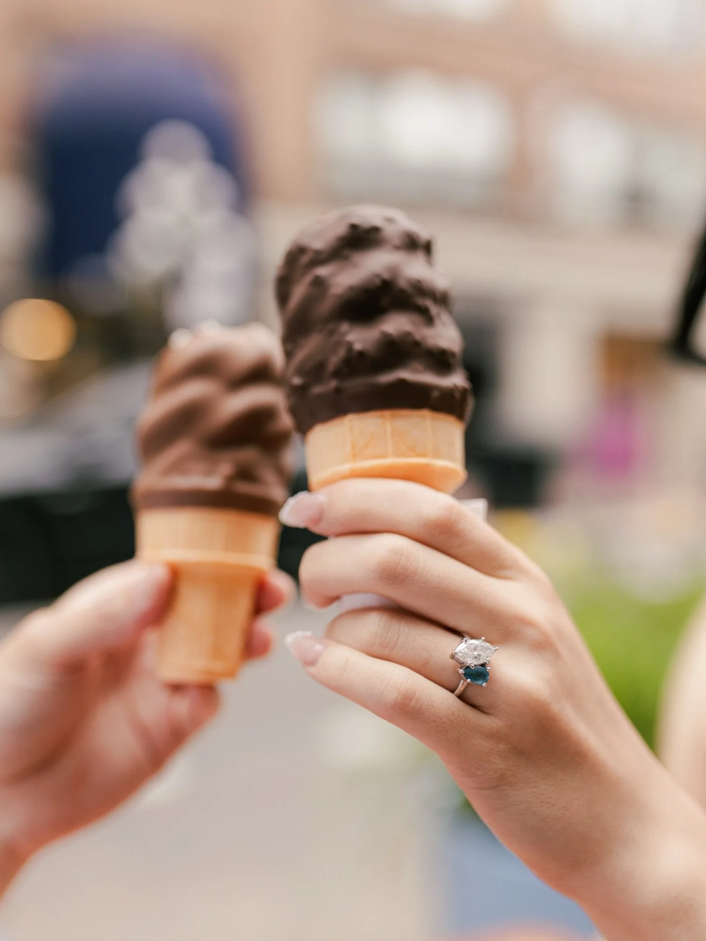 Ice cream date with M &amp; A through gastown 🍦

Spoiler: a Pok&eacute;mon master trainer was spotted!! 

#engagementphotographer #engagement #vancouverphotographer #datenight