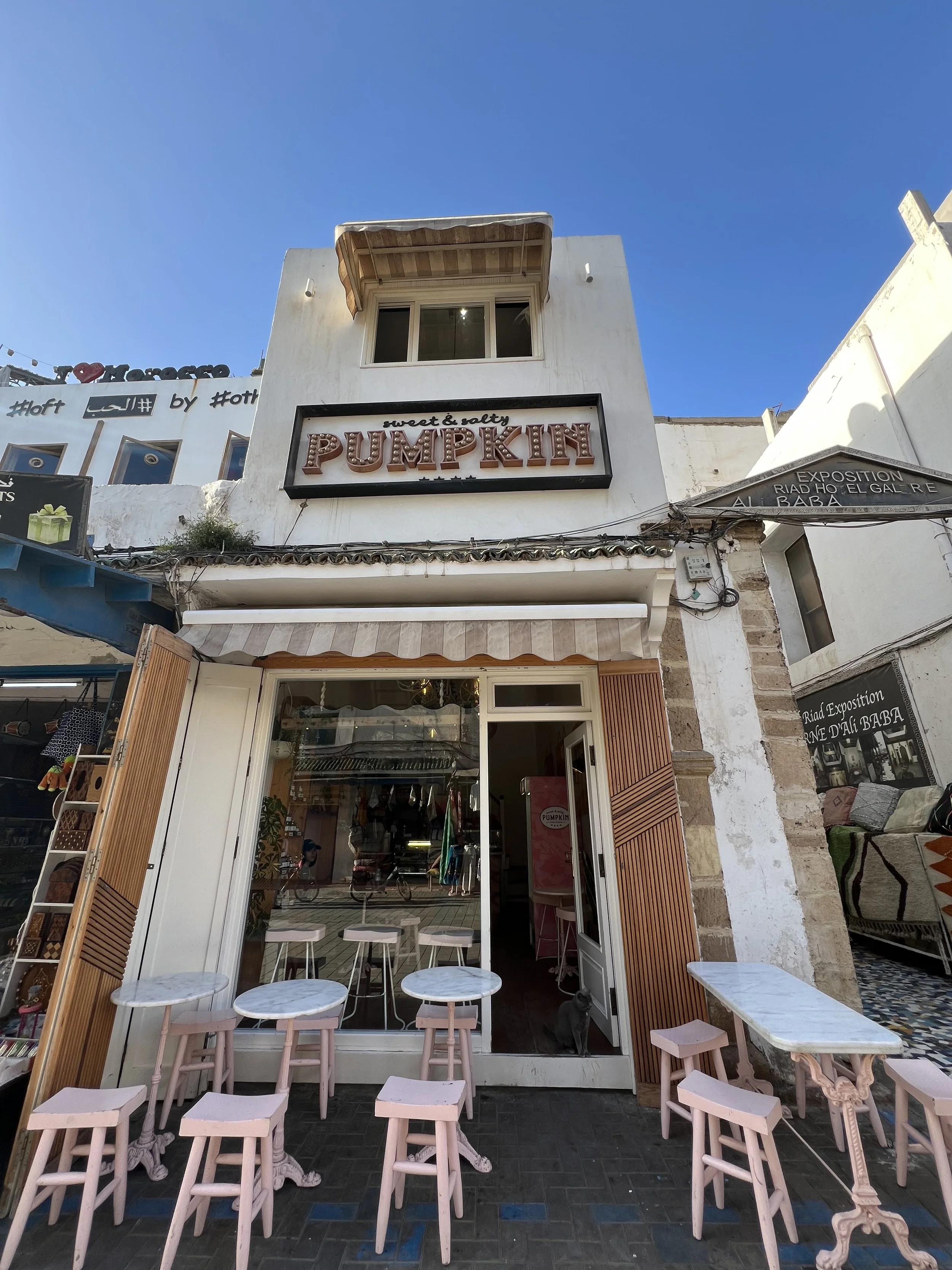 索維拉人氣咖啡館 Pumpkin 的店外觀。