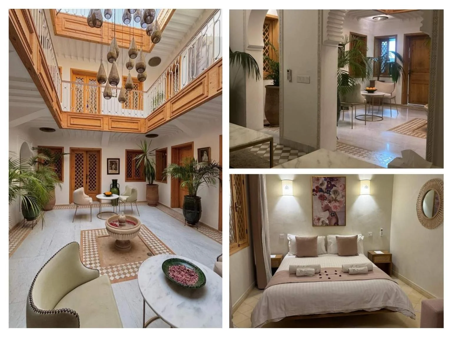 馬拉喀什老城區住宿 Riad Le Saadien 的公共空間與房間乾淨舒適