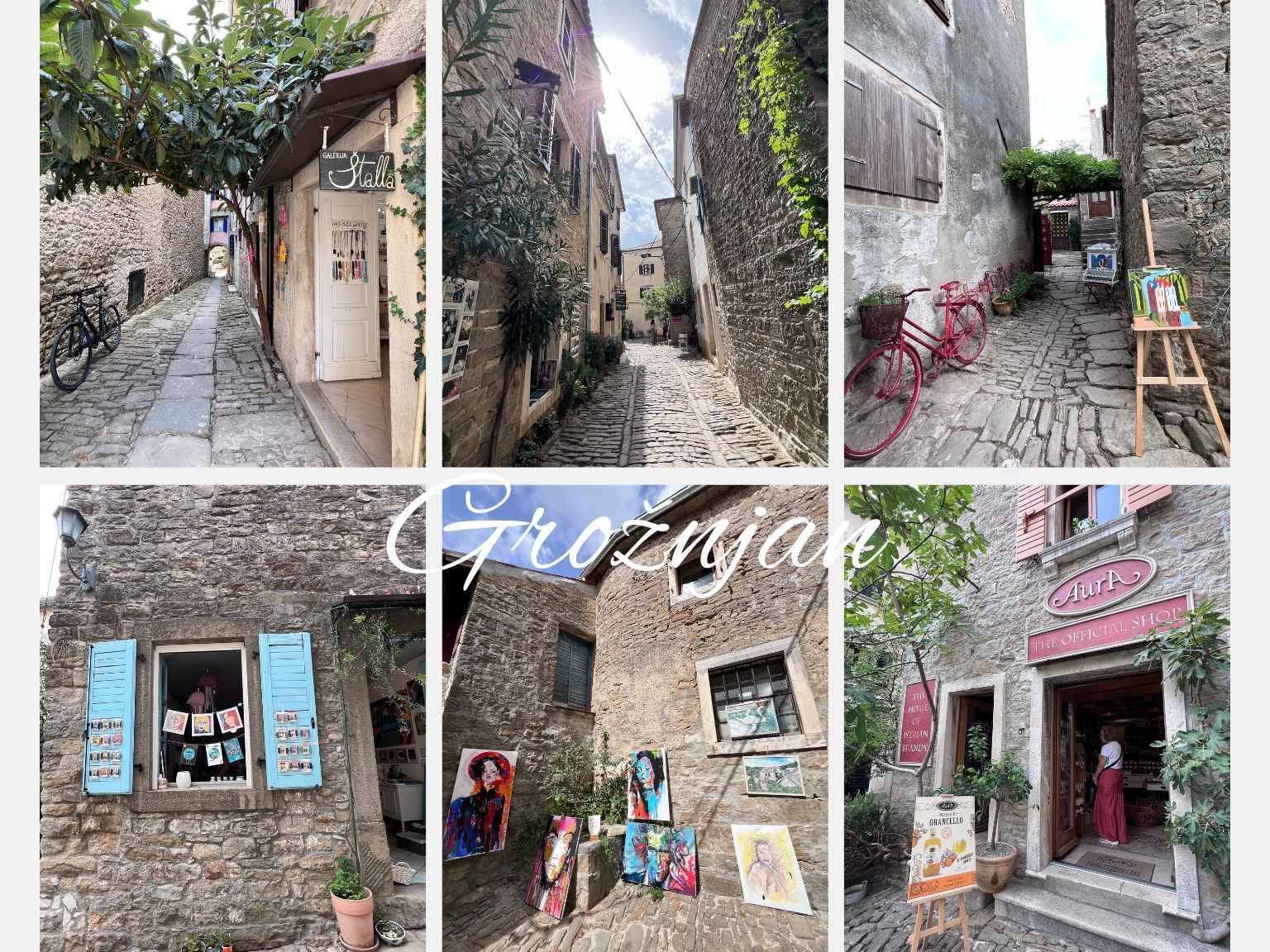 格羅日尼安是著名的藝術山城，走在小鎮裡到處都是藝術作品。